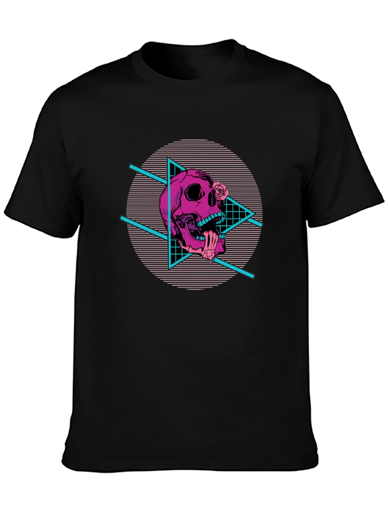 Skull Vaporwave Graphic T-Shirt
