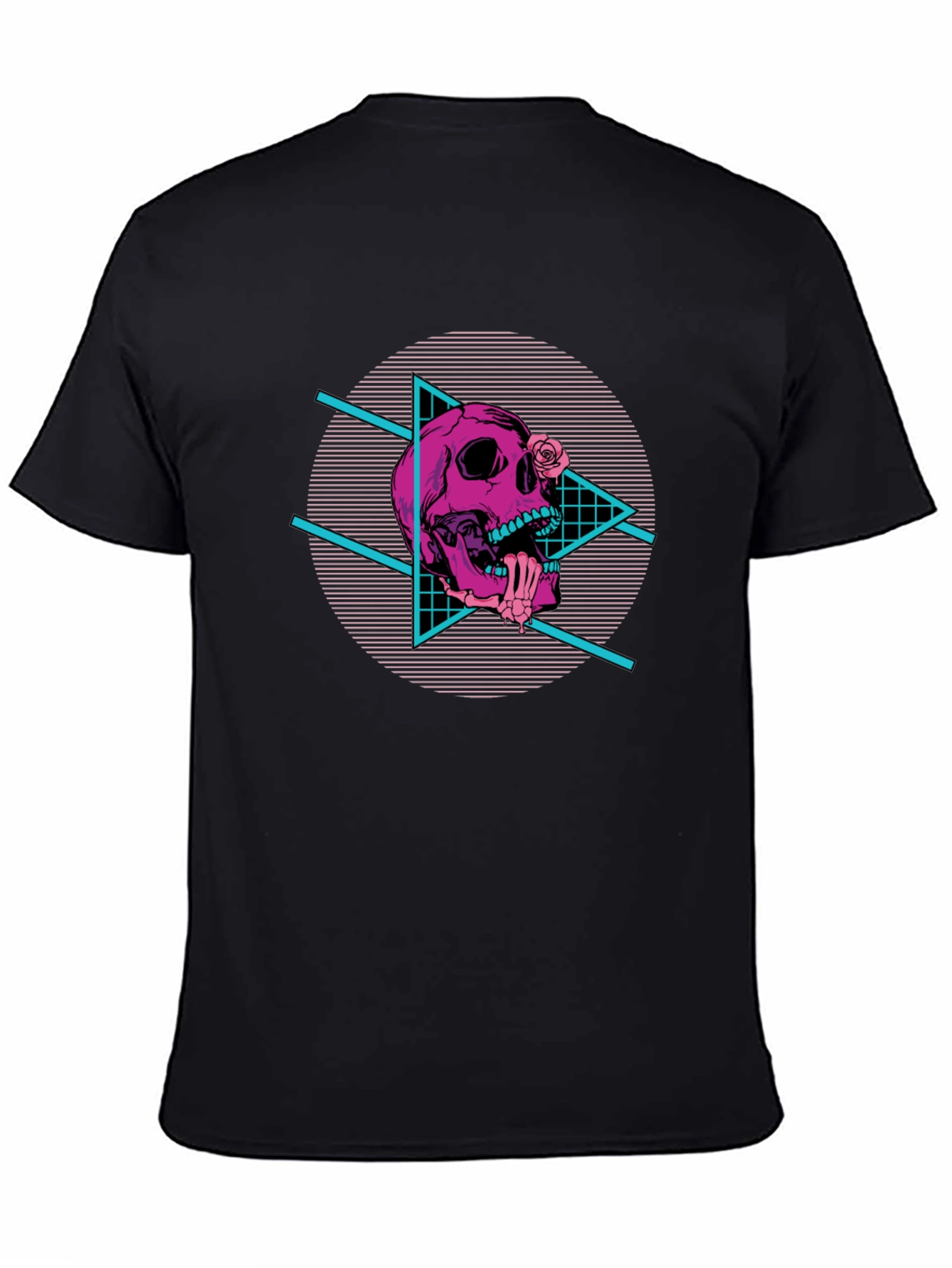 Skull Vaporwave Graphic T-Shirt