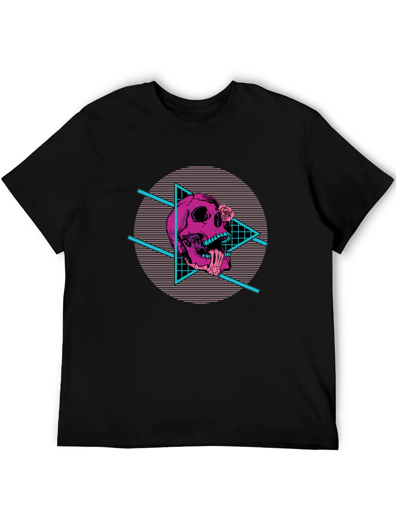 Skull Vaporwave Graphic T-Shirt