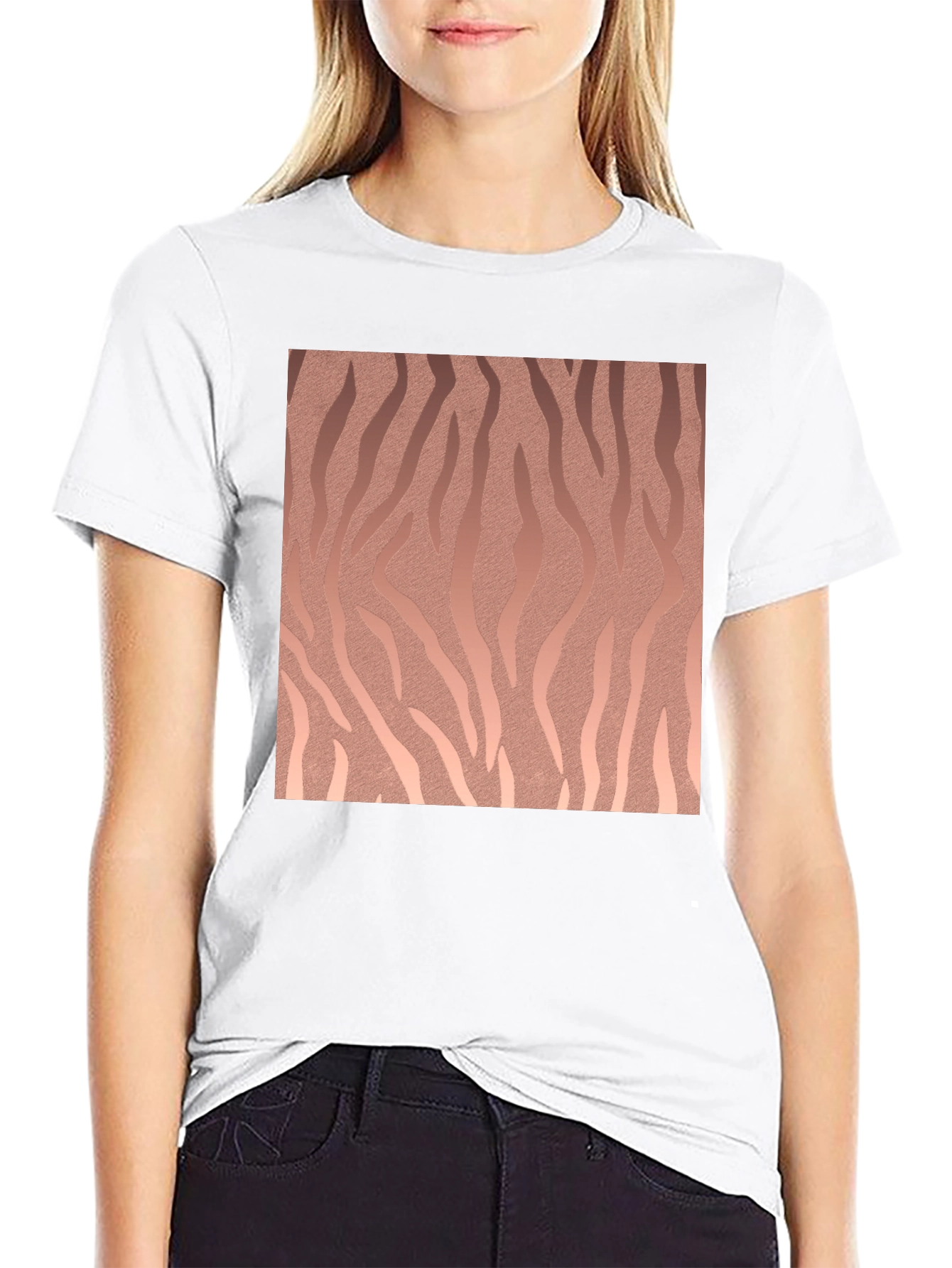 Abstract Pattern Black T-Shirt