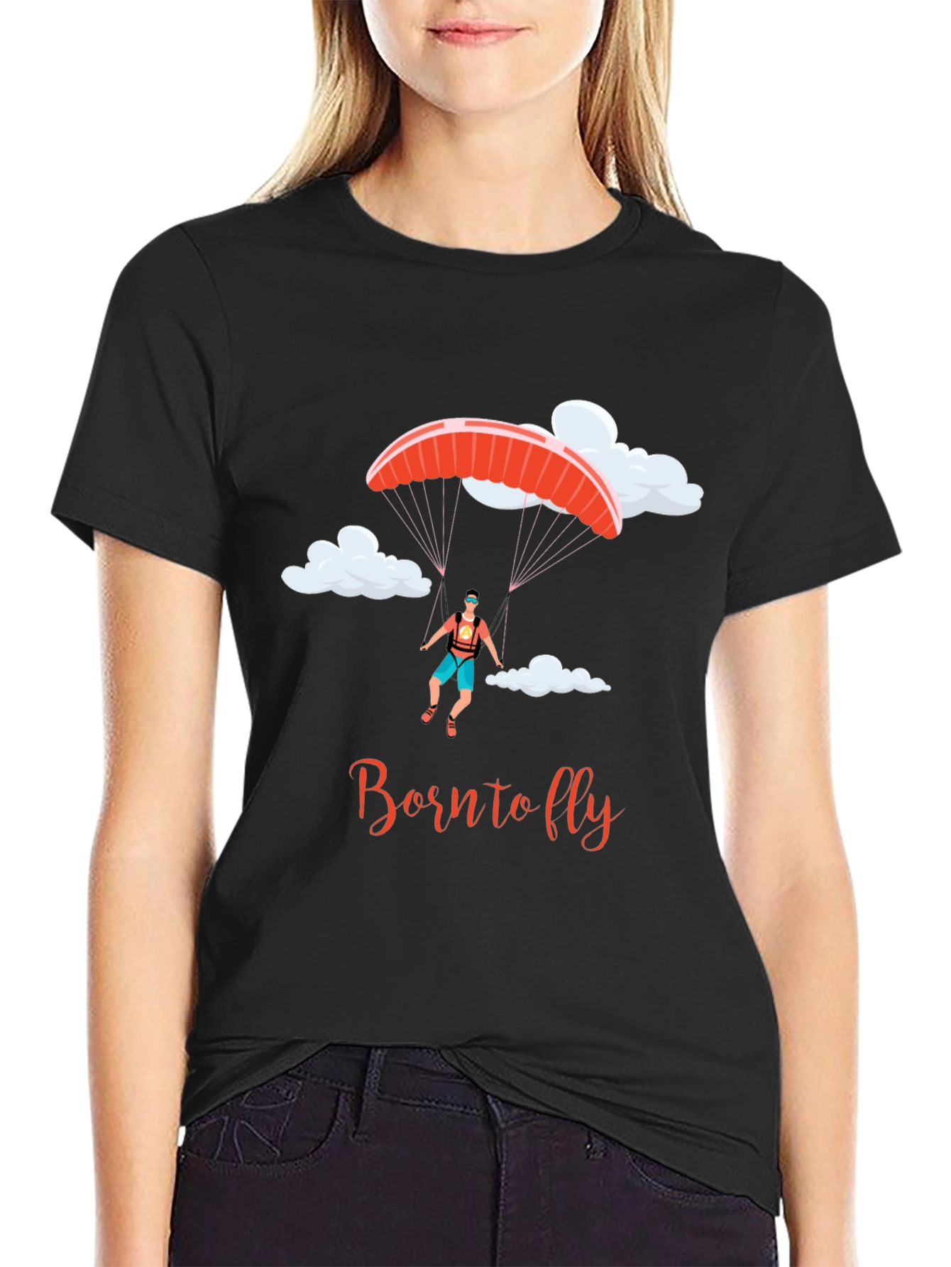 Born to Fly T-Shirt - Skydiving Design