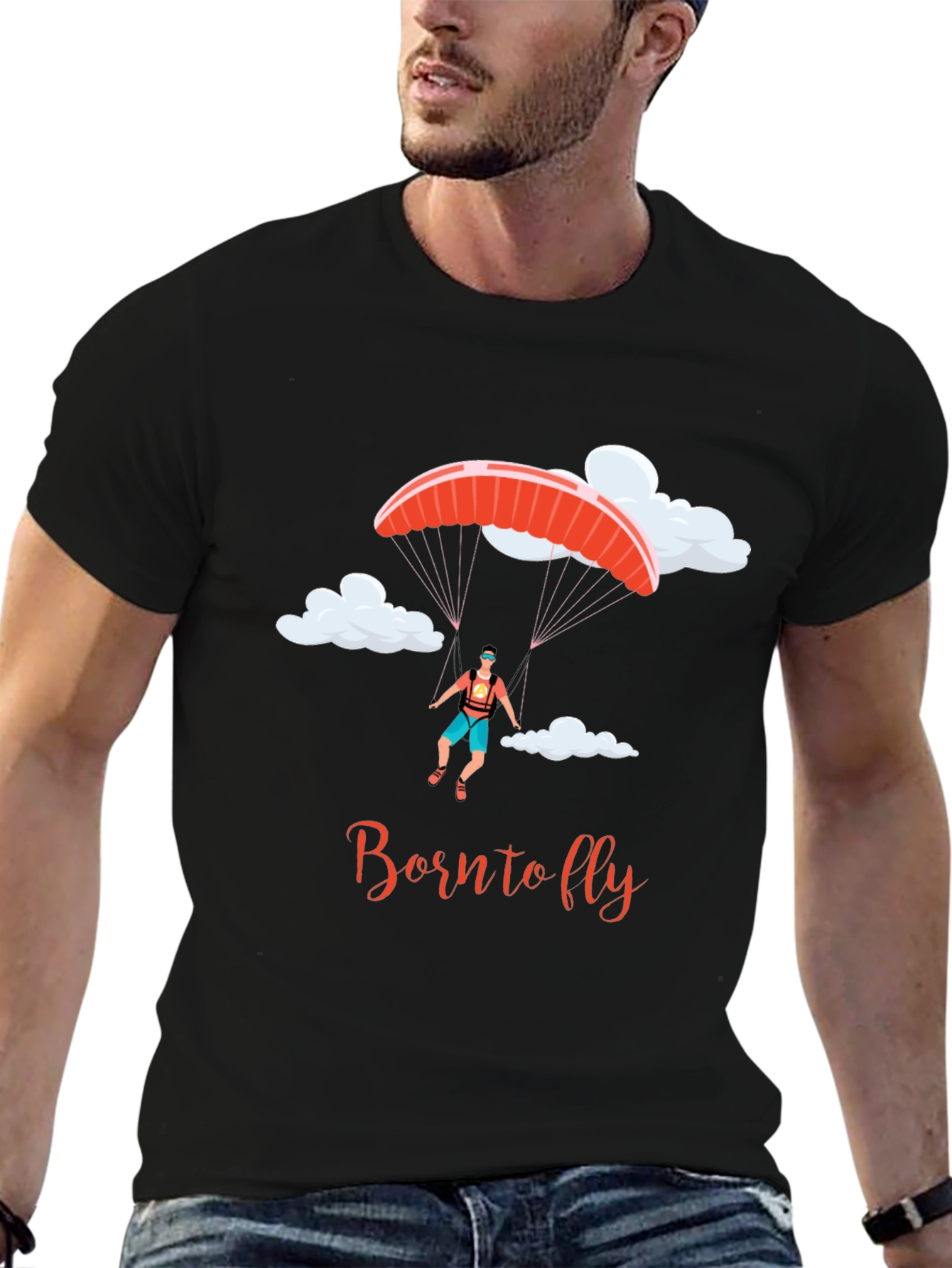 Born to Fly T-Shirt - Skydiving Design