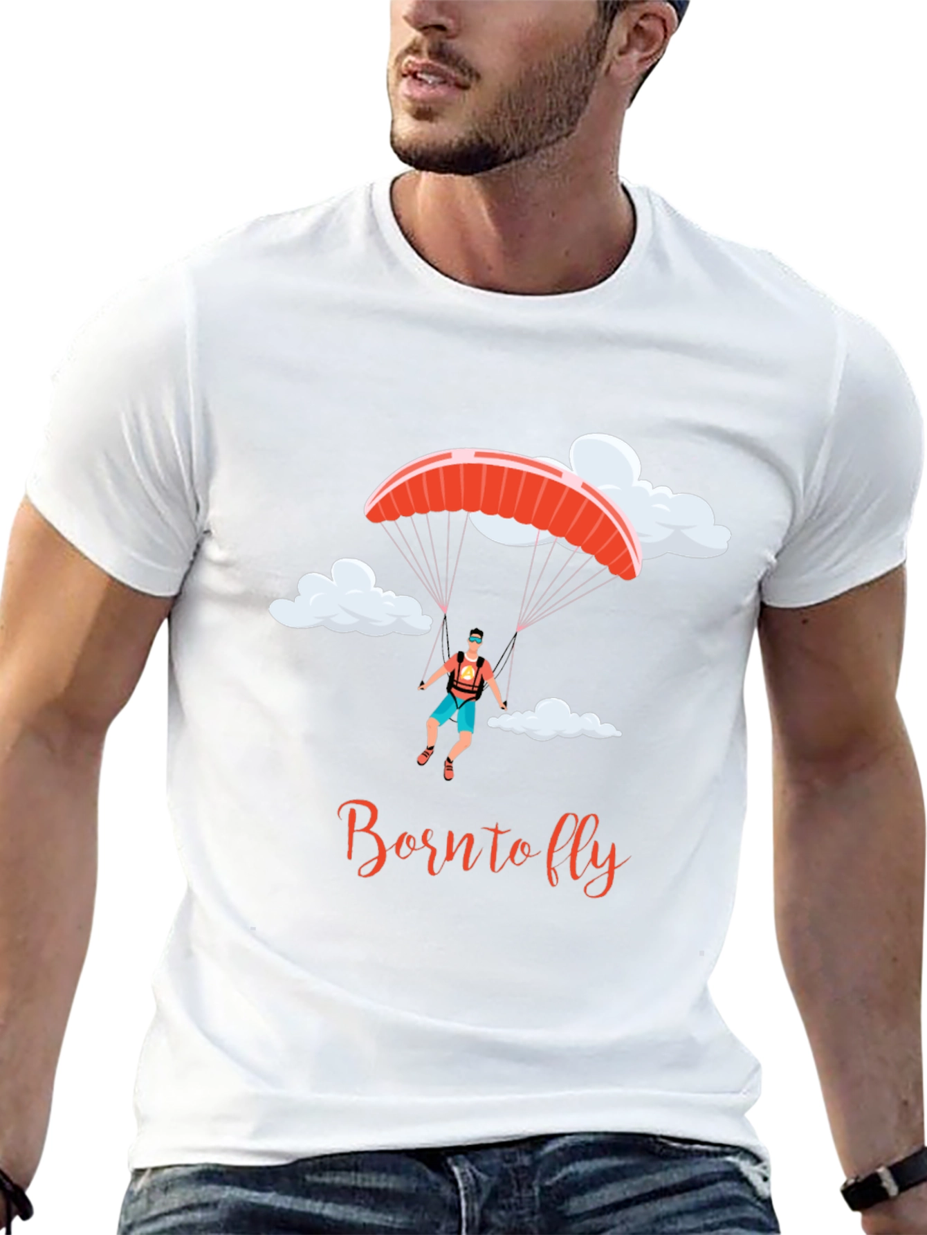Born to Fly T-Shirt - Skydiving Design