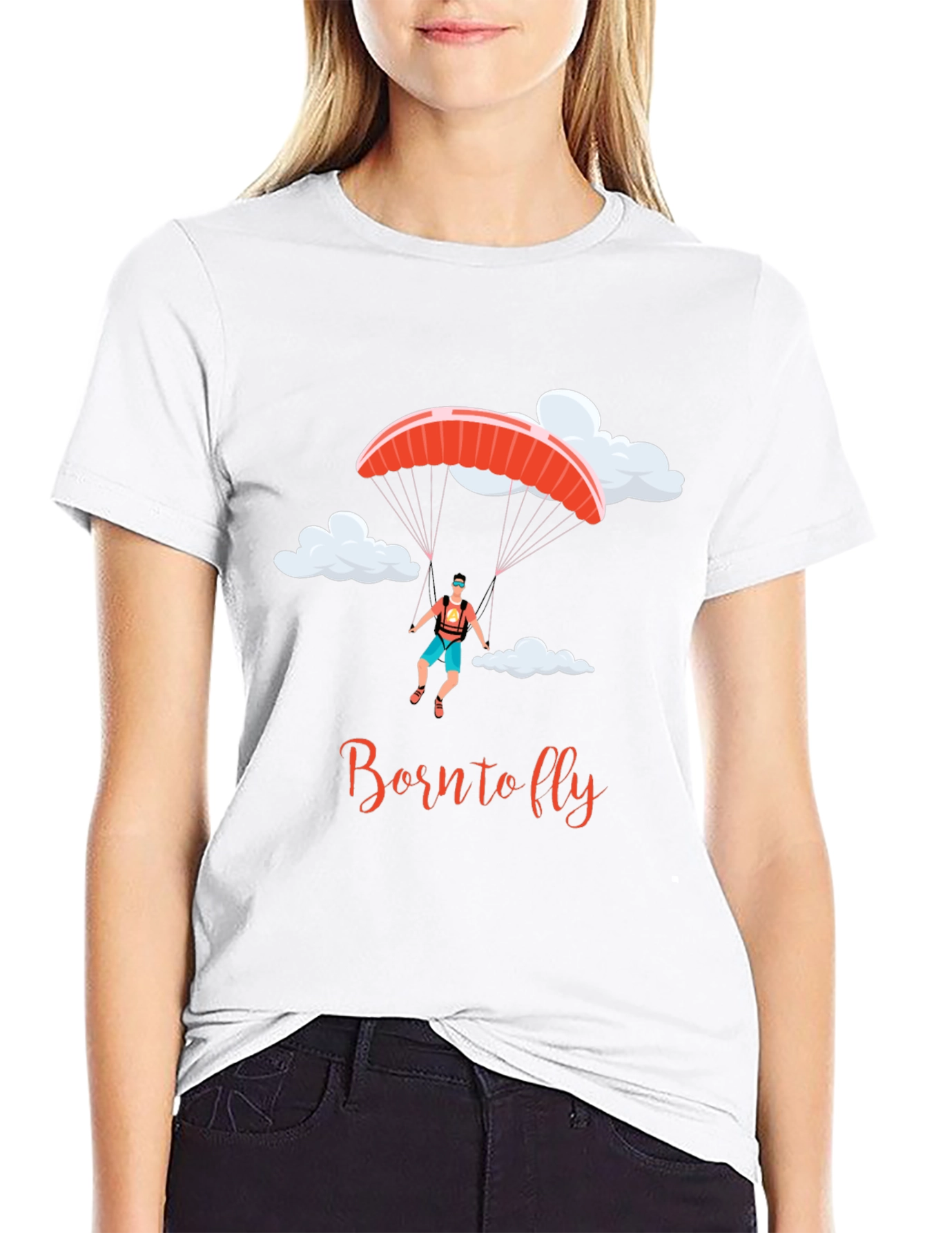 Born to Fly T-Shirt - Skydiving Design