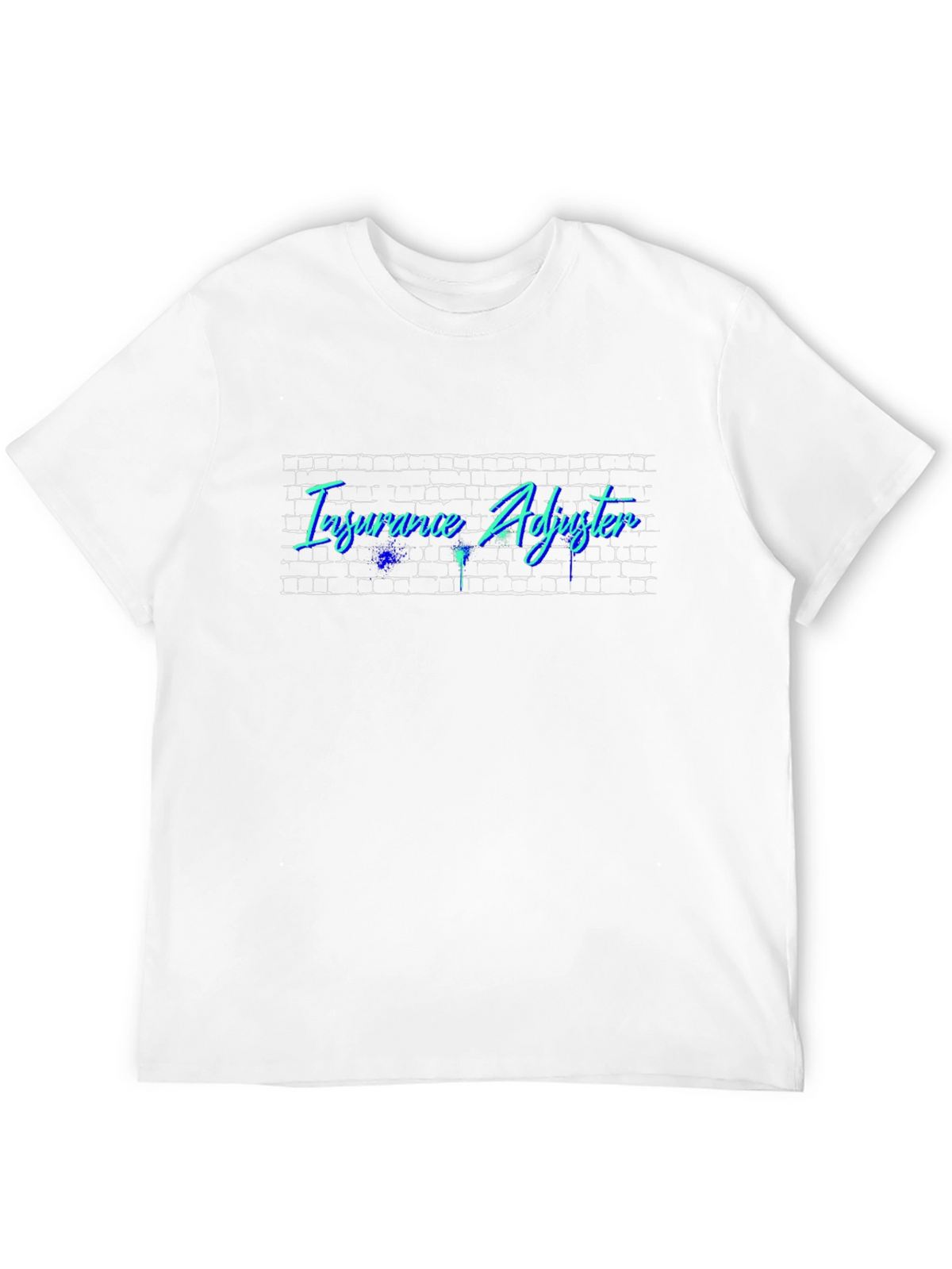 Insurance Adjuster Brick Wall Graphic T-Shirt