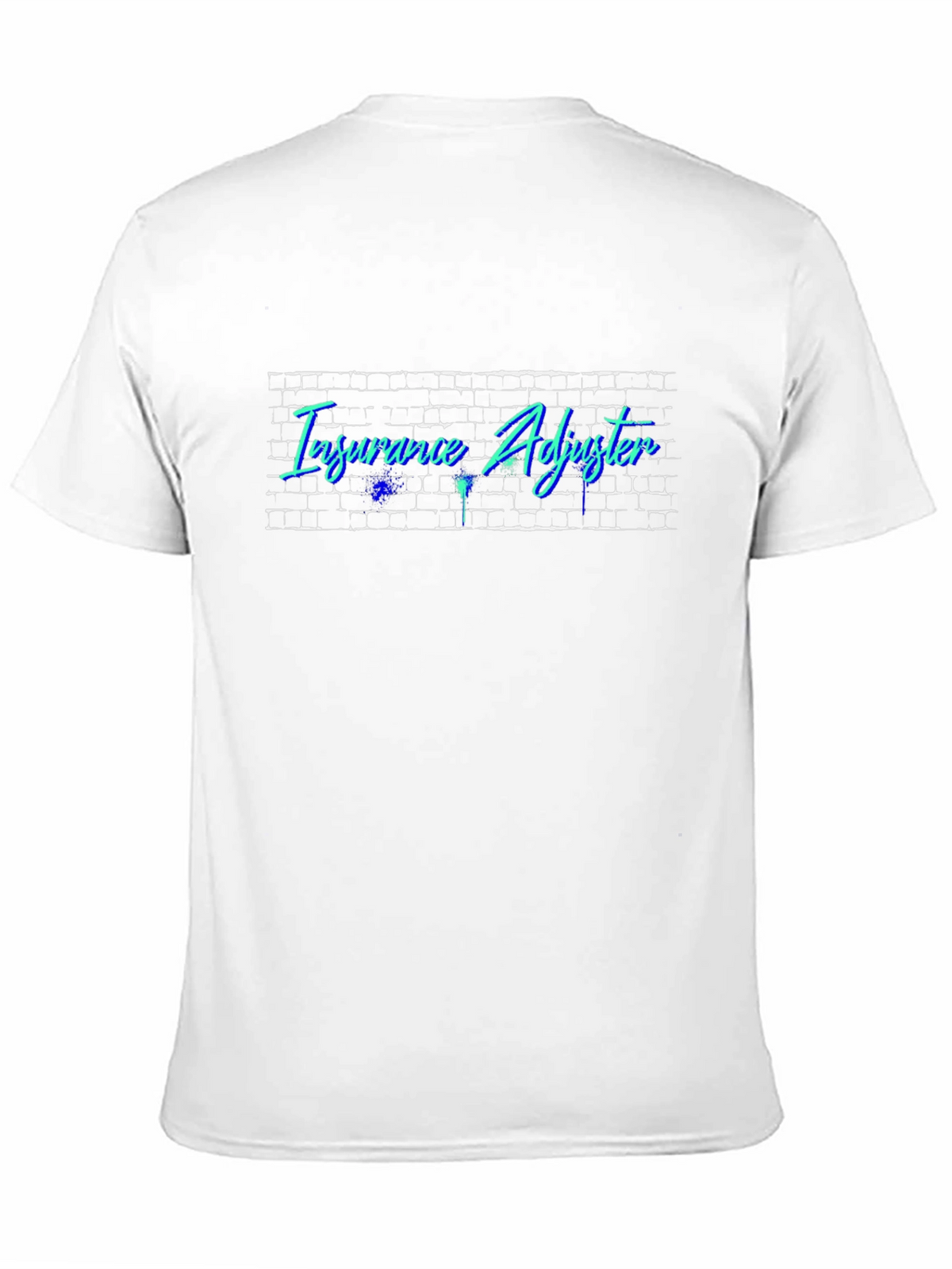Insurance Adjuster Brick Wall Graphic T-Shirt