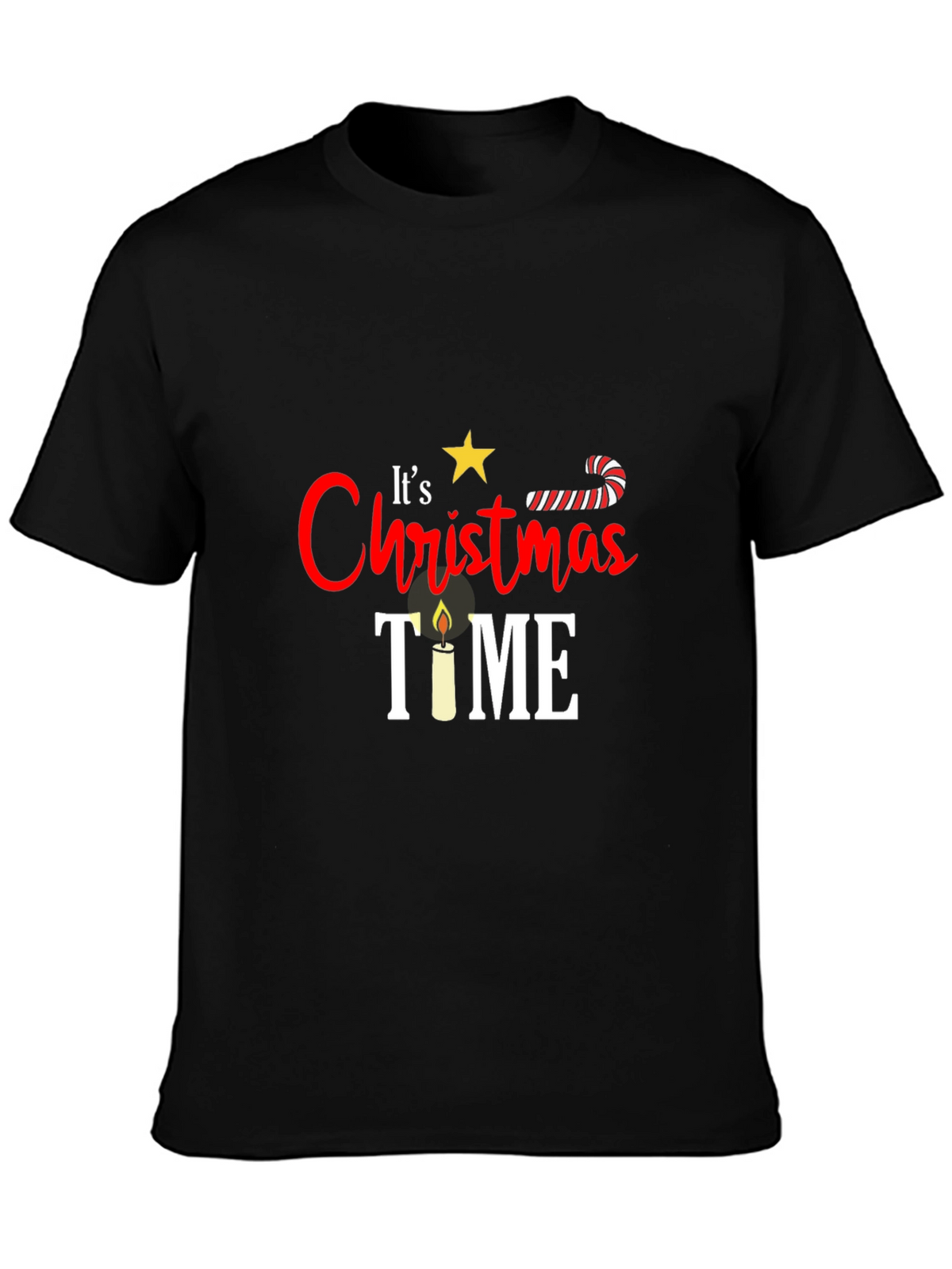 Festive Christmas Time Graphic Tee - Holiday Cheer