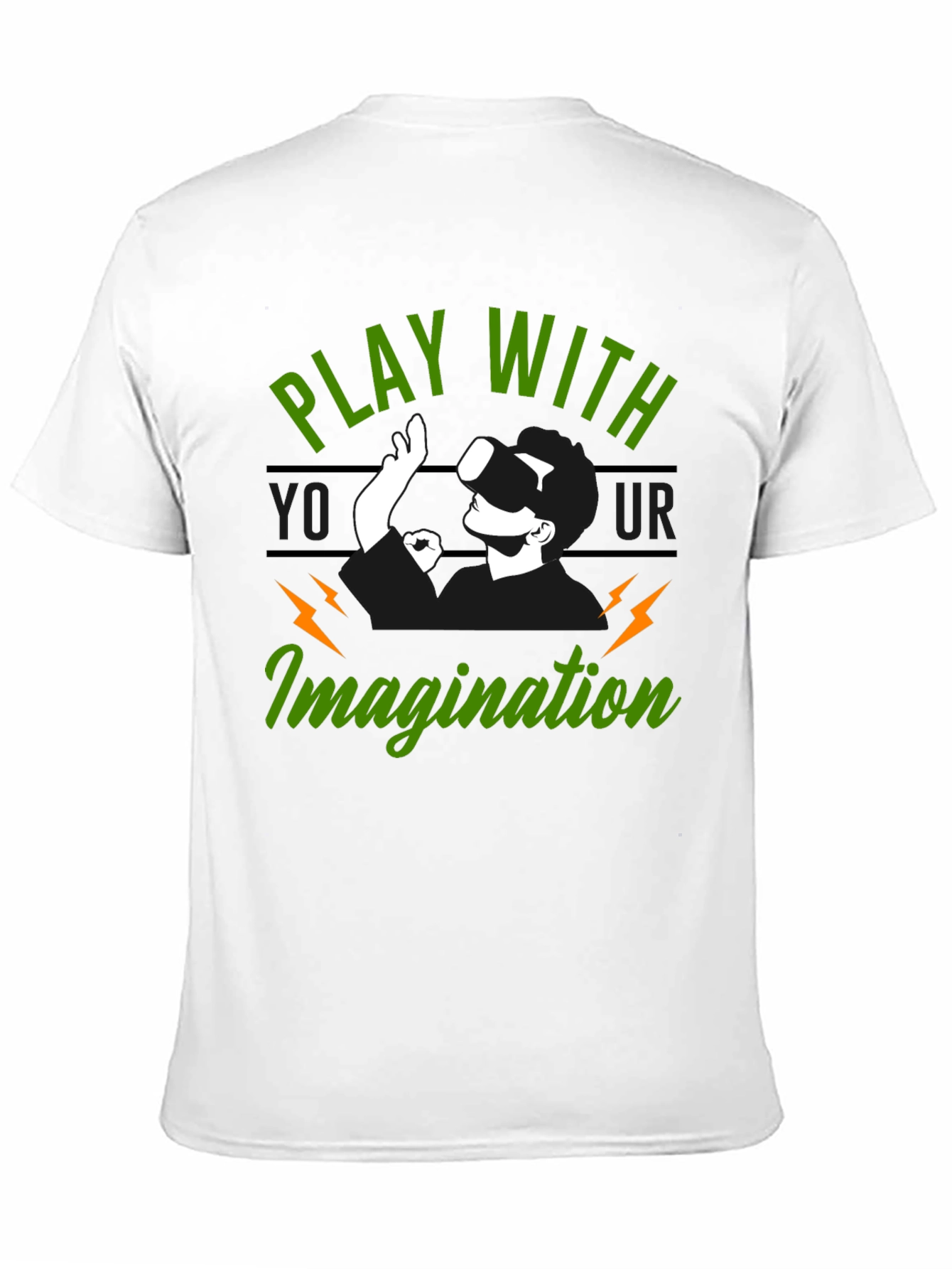 Play With Your Imagination Black Graphic T-Shirt