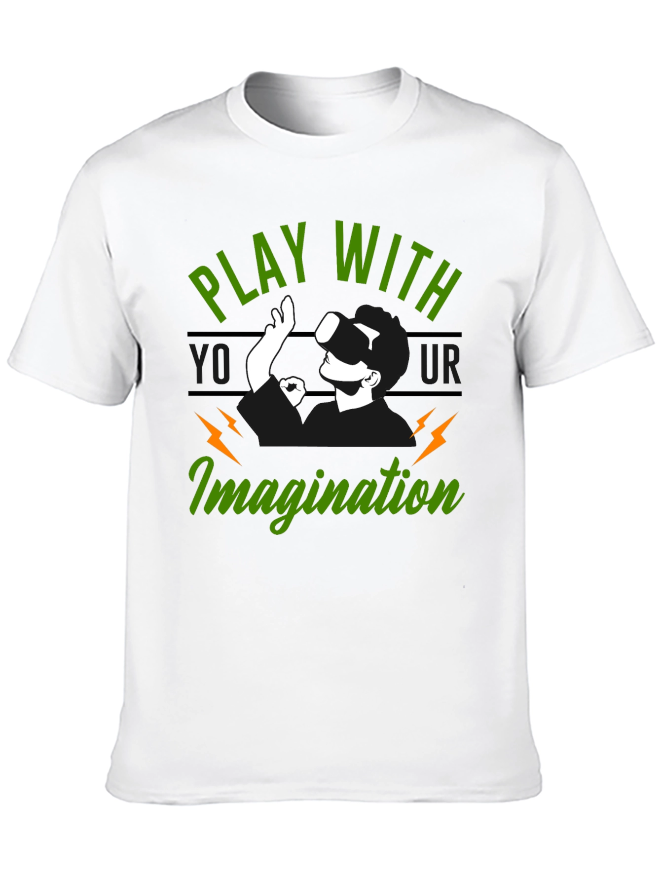 Play With Your Imagination Black Graphic T-Shirt