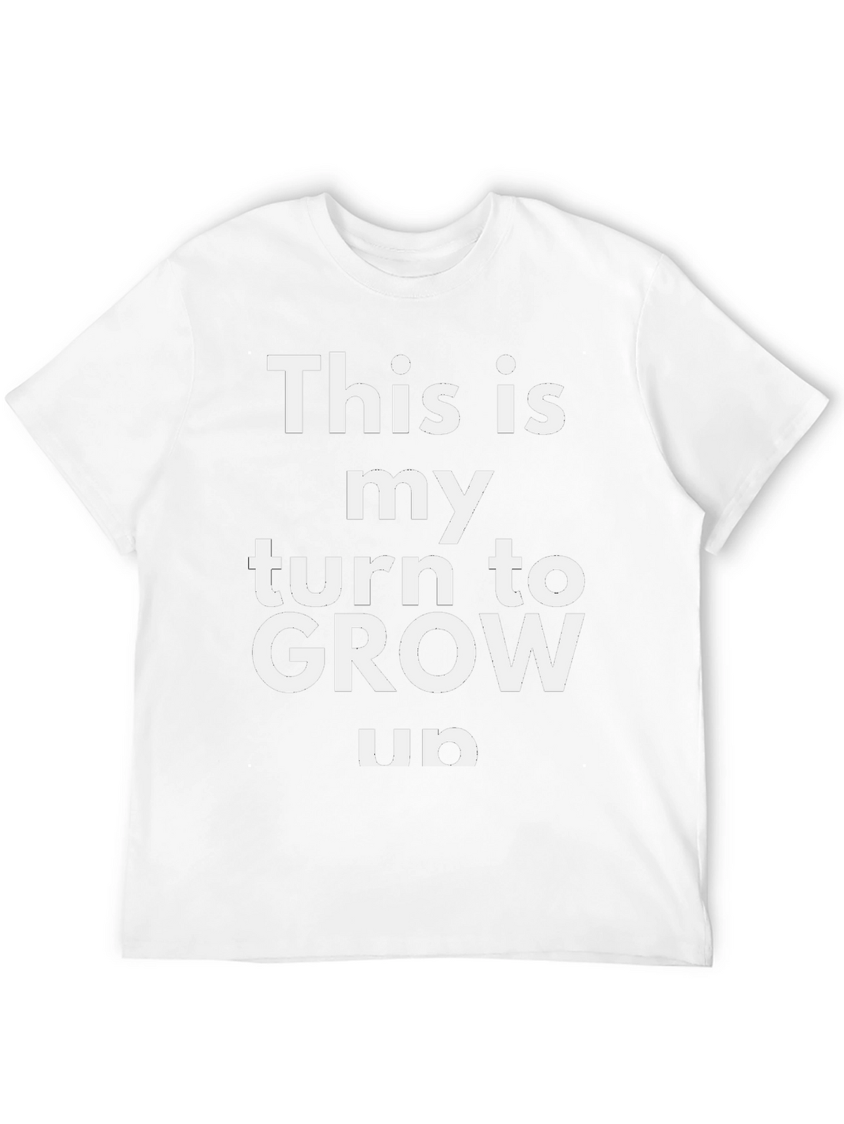 Grow Up Slogan Tee - Black Cotton T-Shirt