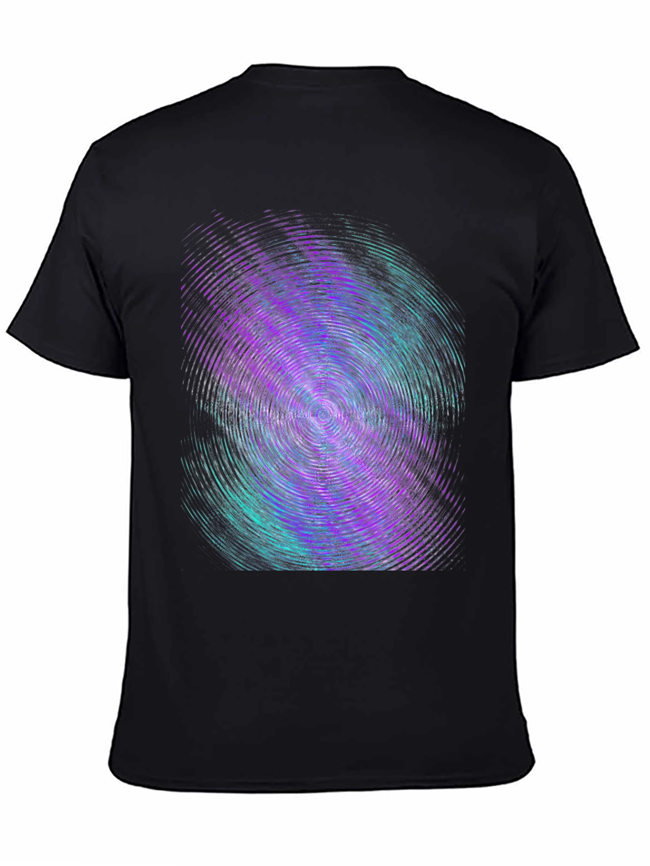 Abstract Swirl Graphic Tee - Black Cotton Comfort
