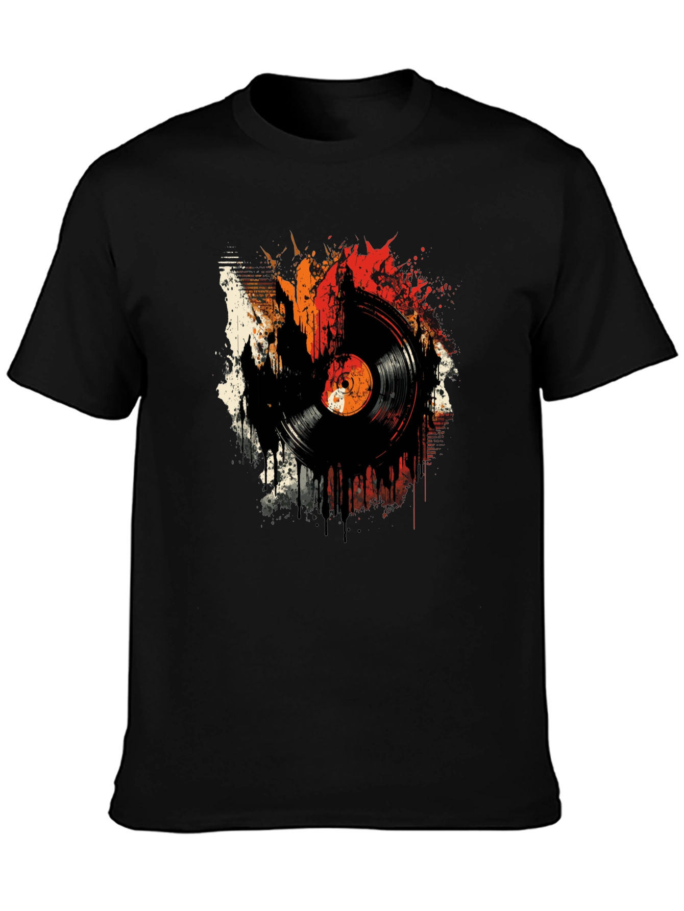 Retro Vinyl Record Graphic T-Shirt