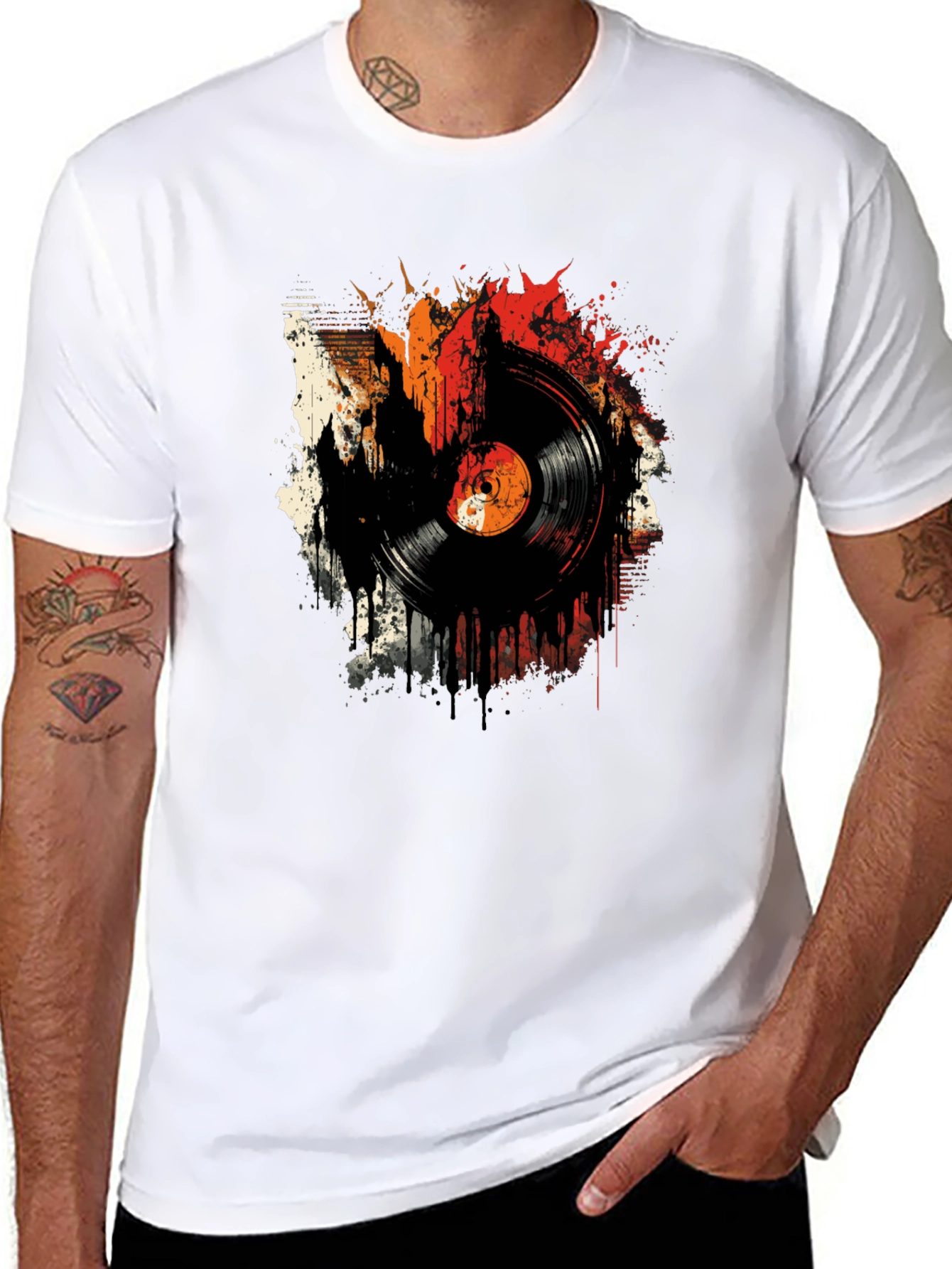 Retro Vinyl Record Graphic T-Shirt
