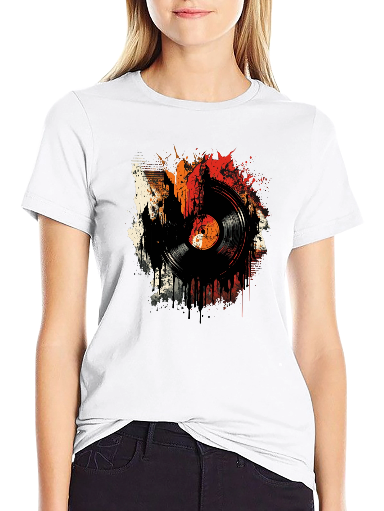 Retro Vinyl Record Graphic T-Shirt
