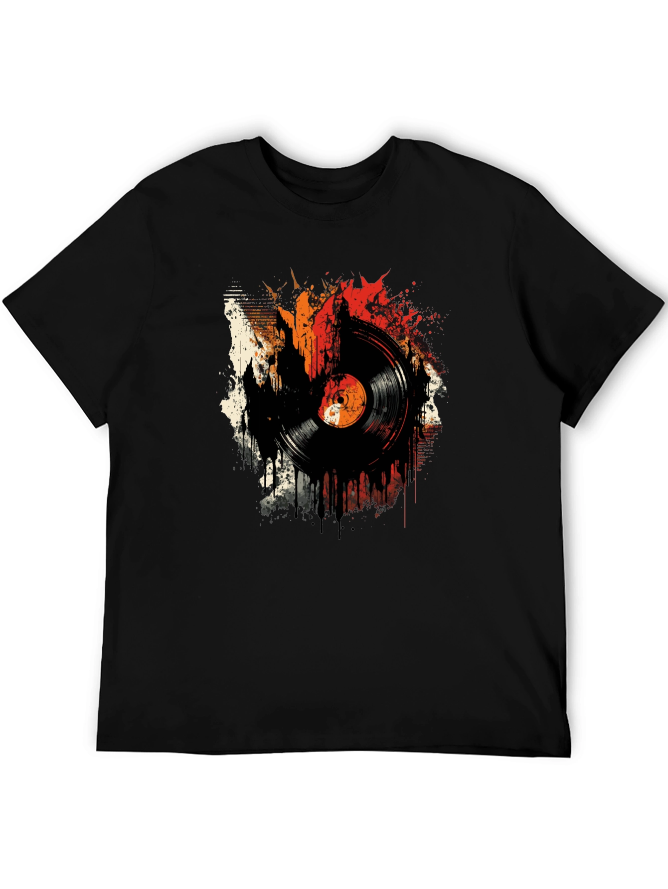 Retro Vinyl Record Graphic T-Shirt