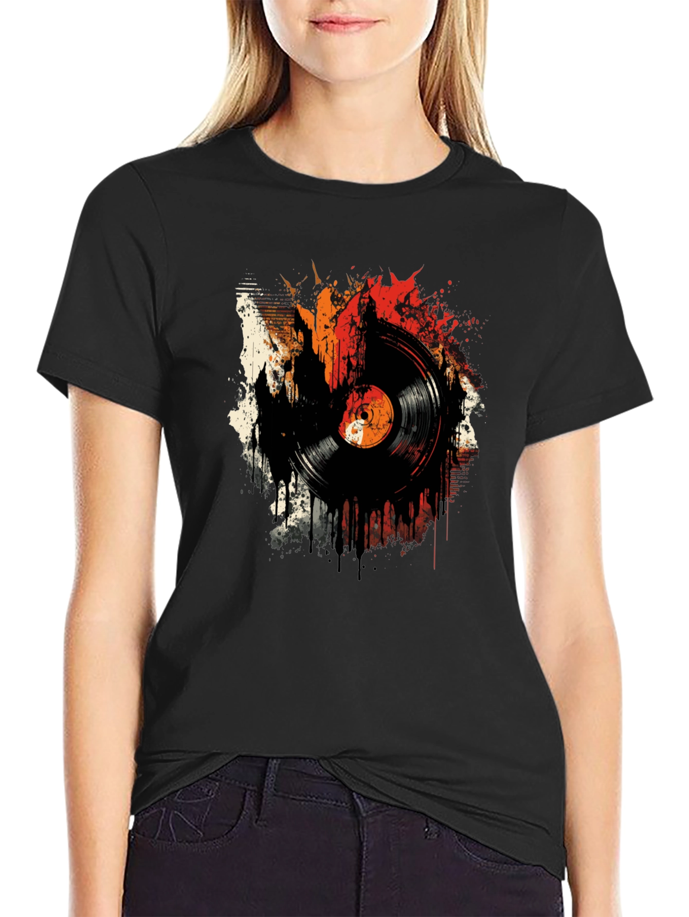 Retro Vinyl Record Graphic T-Shirt