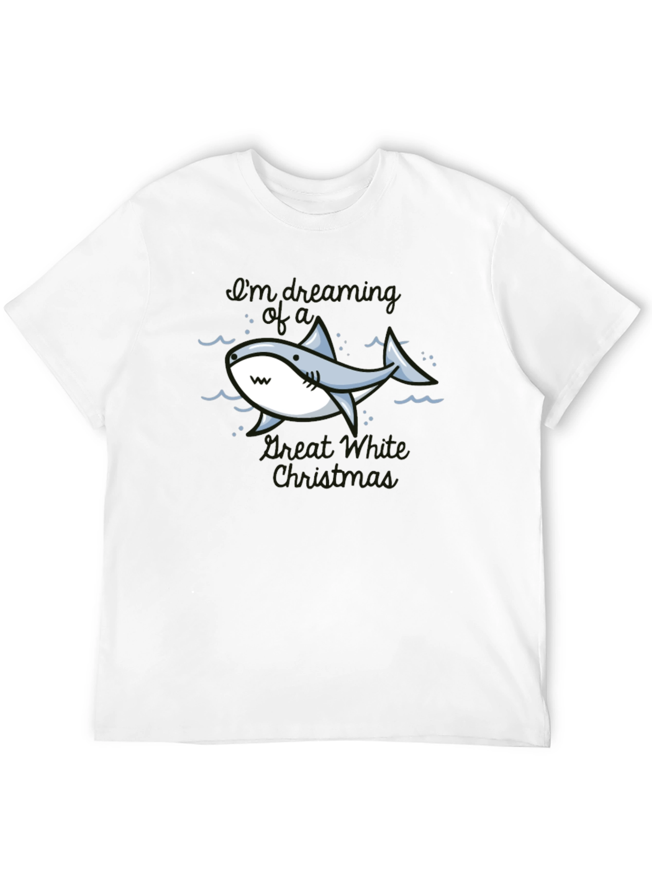 Cartoon Shark Graphic T-Shirt - Great White Pun