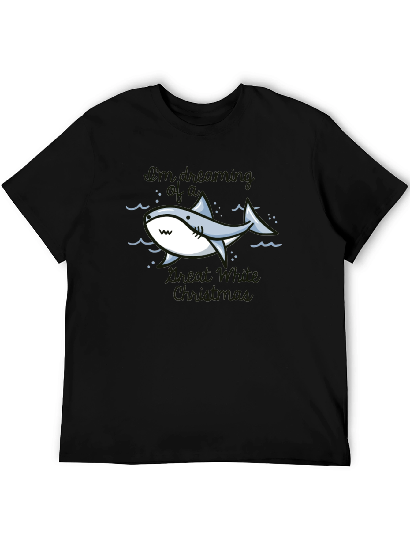 Cartoon Shark Graphic T-Shirt - Great White Pun