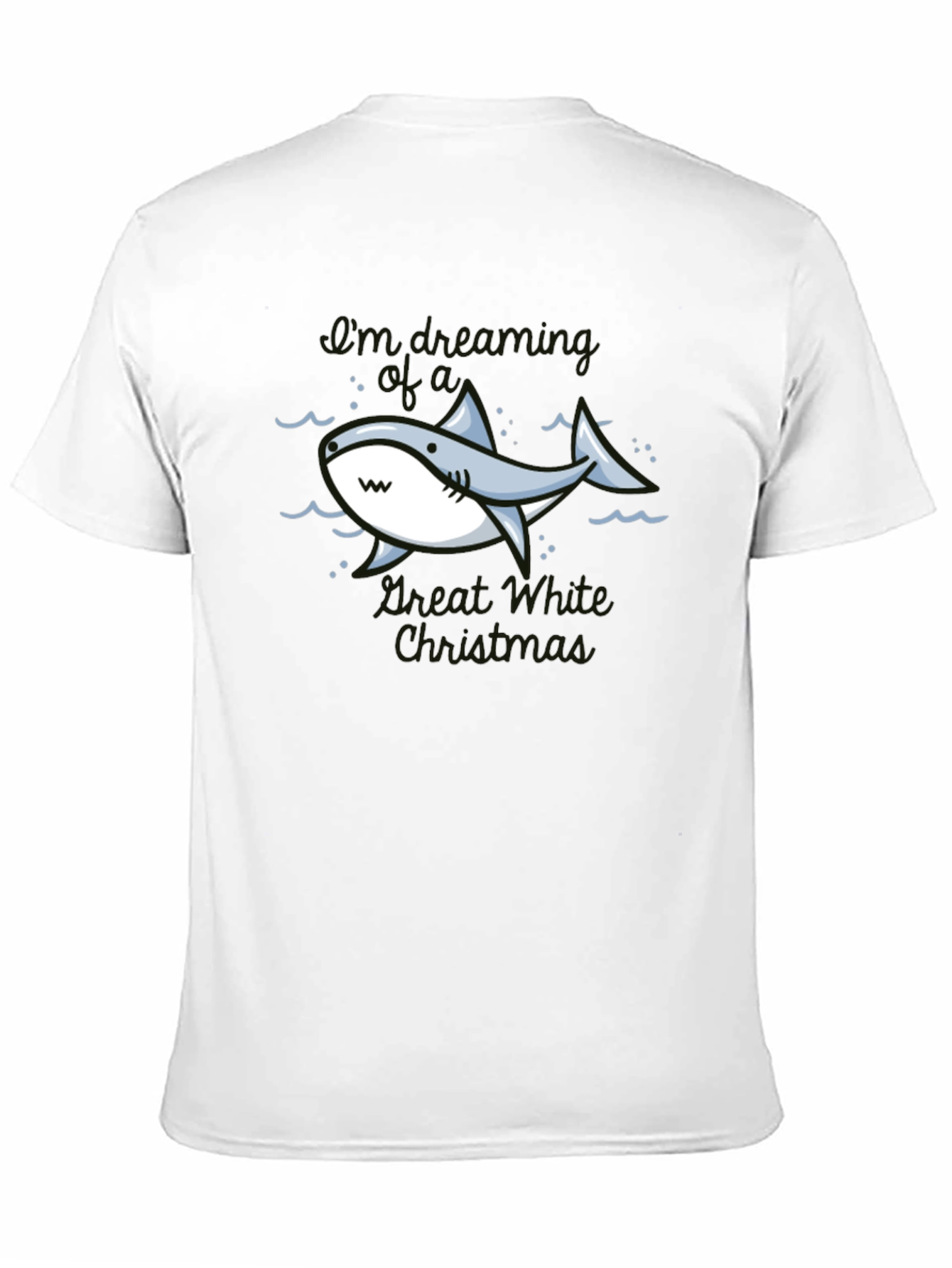 Cartoon Shark Graphic T-Shirt - Great White Pun