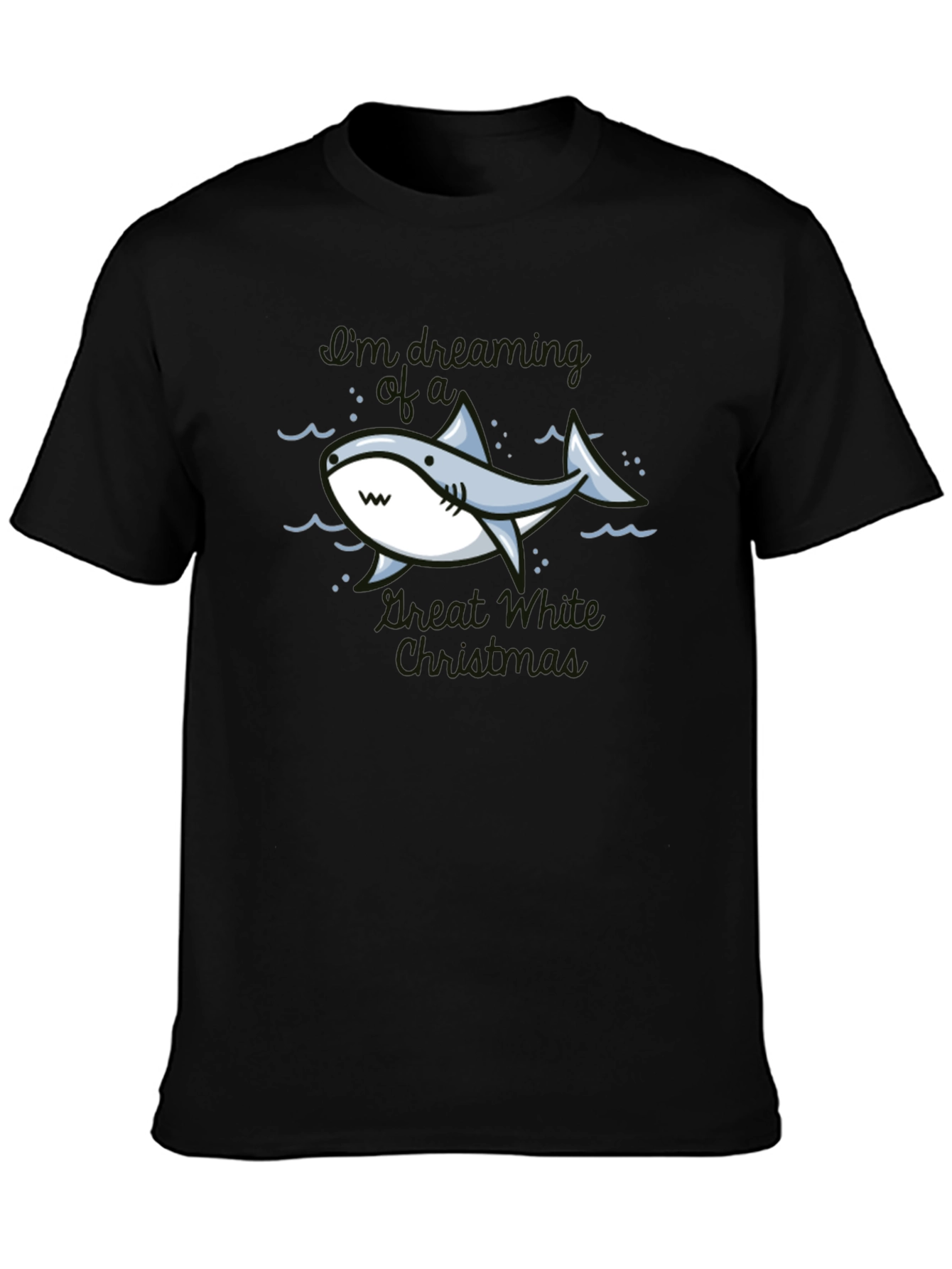 Cartoon Shark Graphic T-Shirt - Great White Pun
