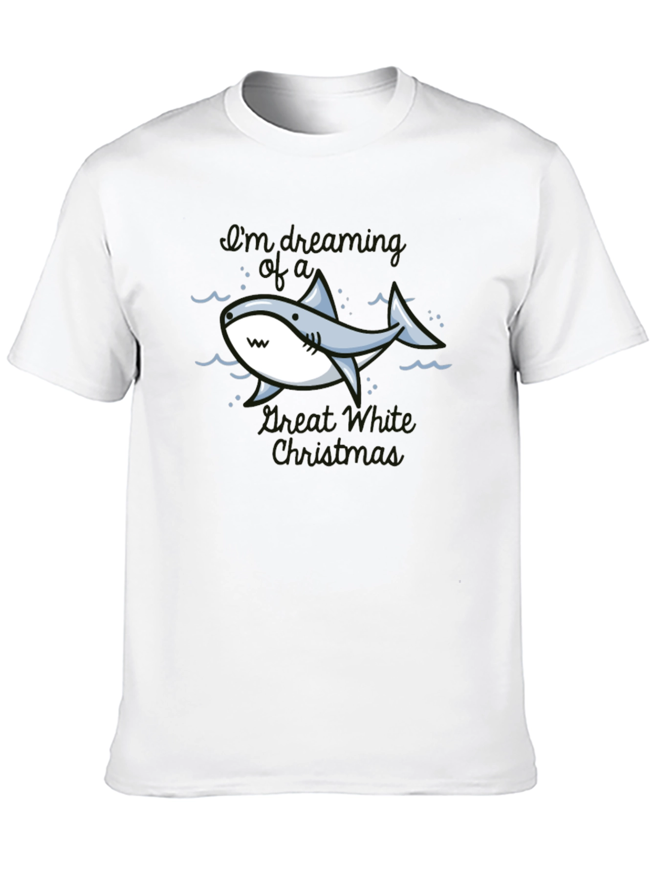 Cartoon Shark Graphic T-Shirt - Great White Pun