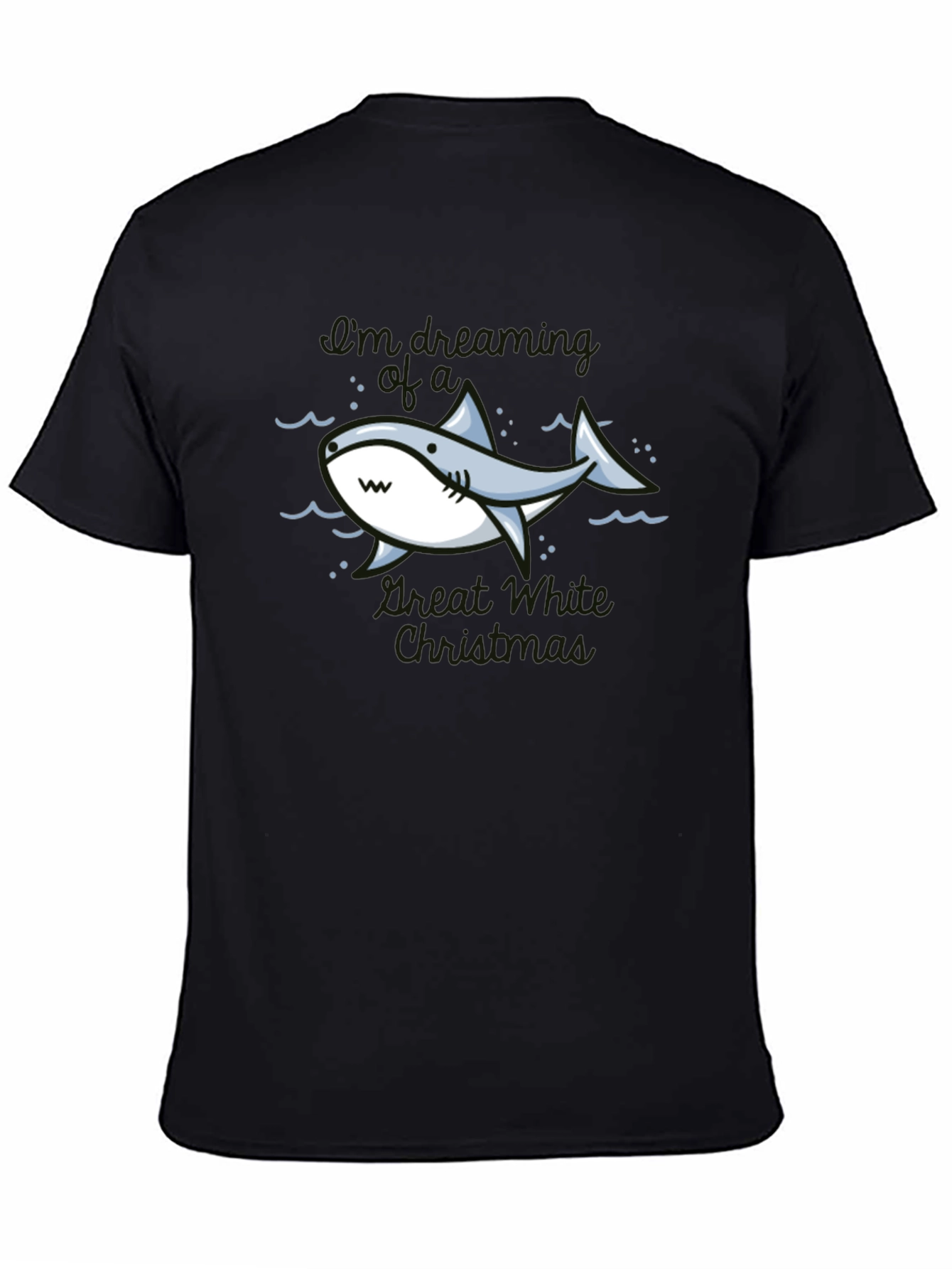 Cartoon Shark Graphic T-Shirt - Great White Pun