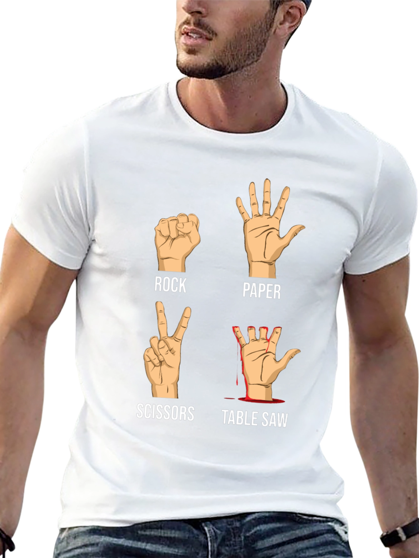 Rock Paper Scissors Table Saw T-Shirt