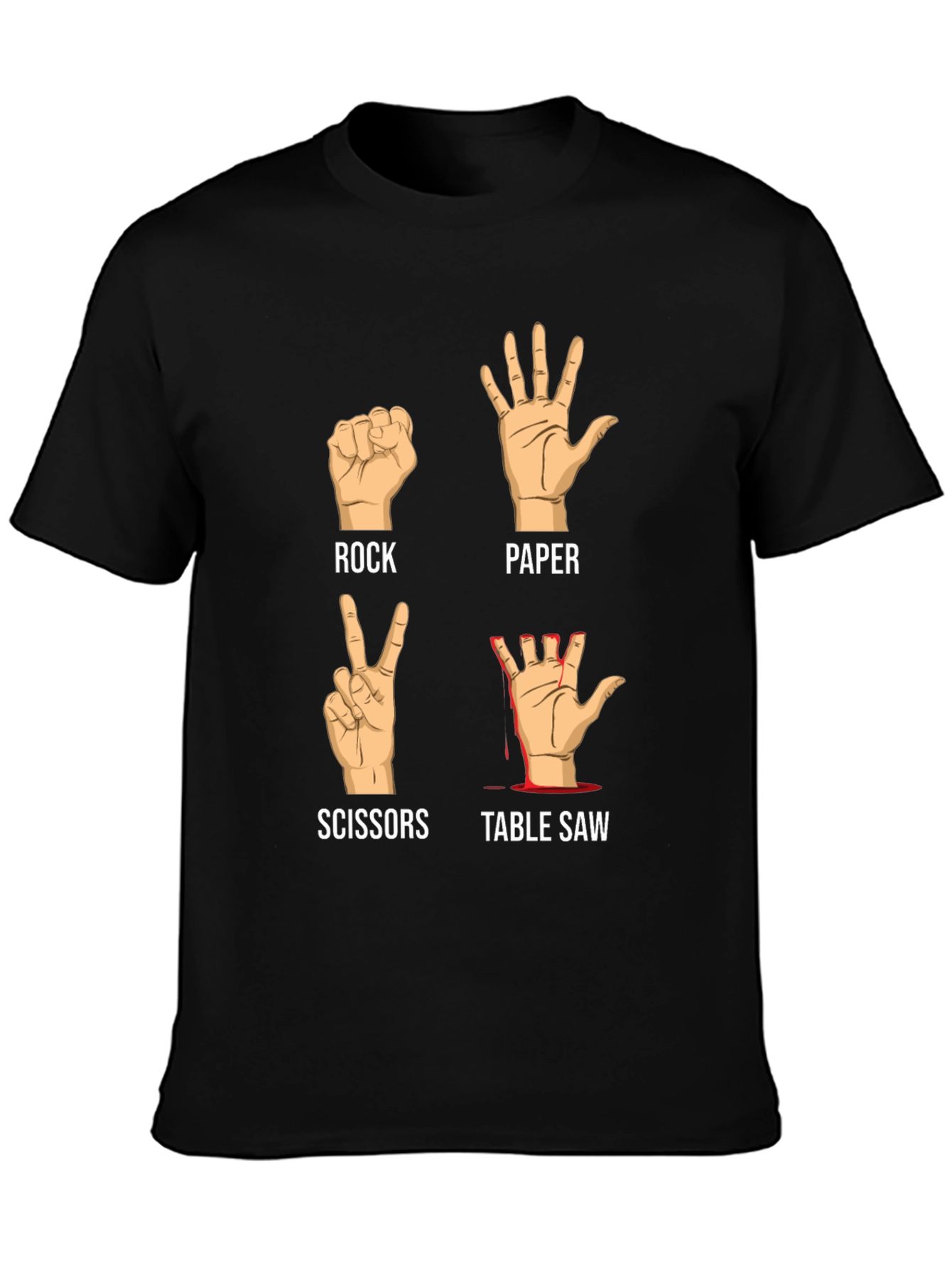 Rock Paper Scissors Table Saw T-Shirt