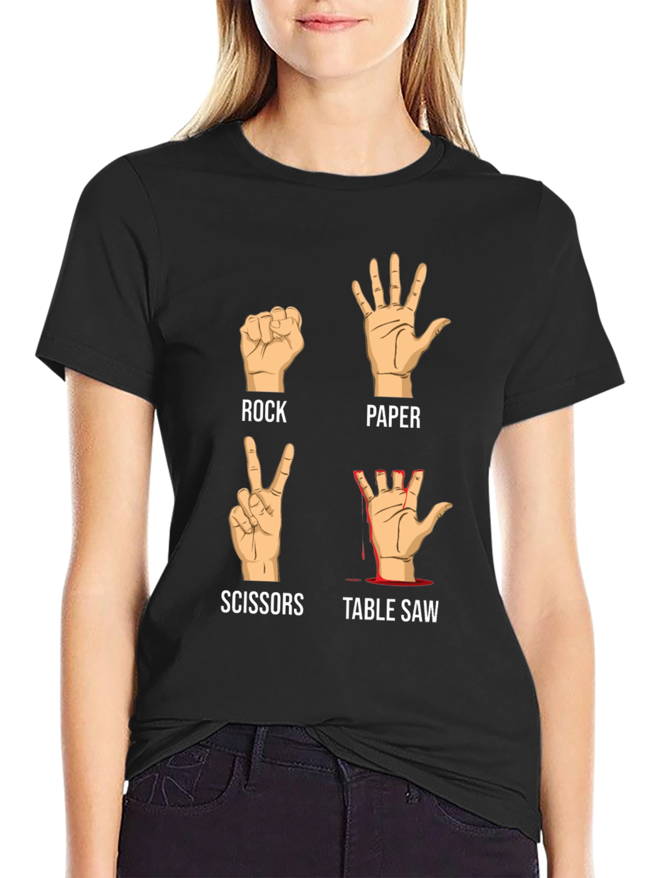 Rock Paper Scissors Table Saw T-Shirt