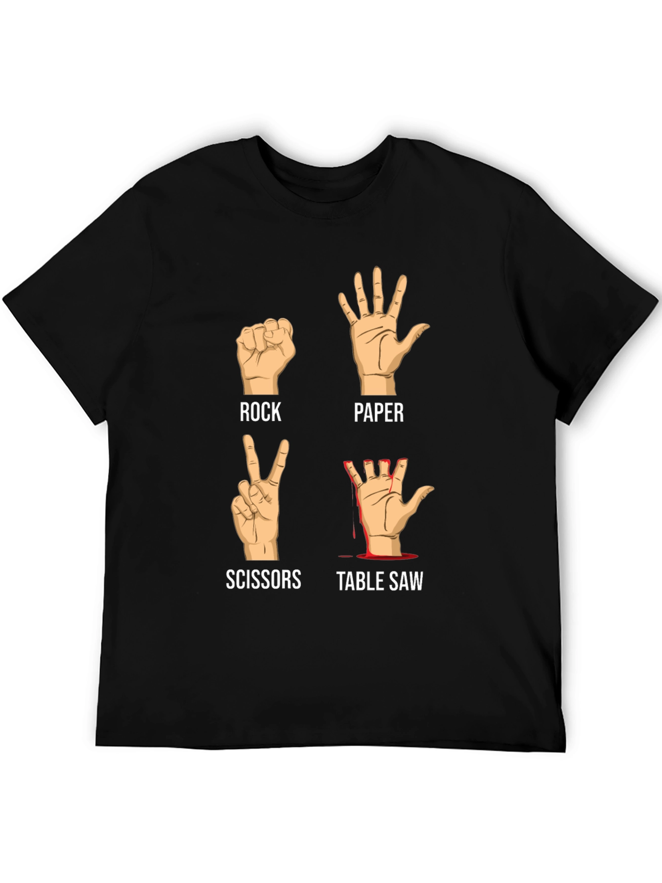 Rock Paper Scissors Table Saw T-Shirt