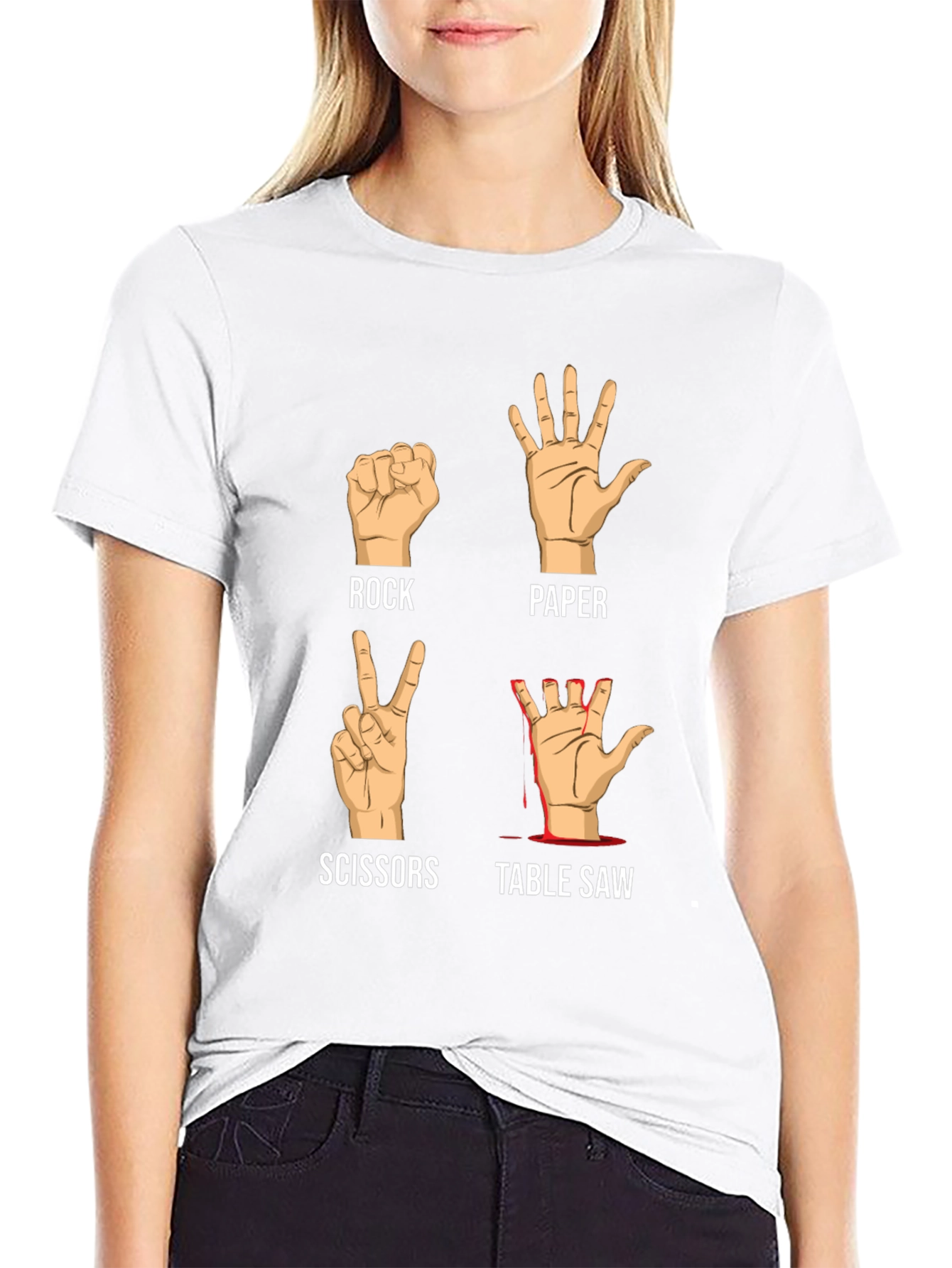 Rock Paper Scissors Table Saw T-Shirt