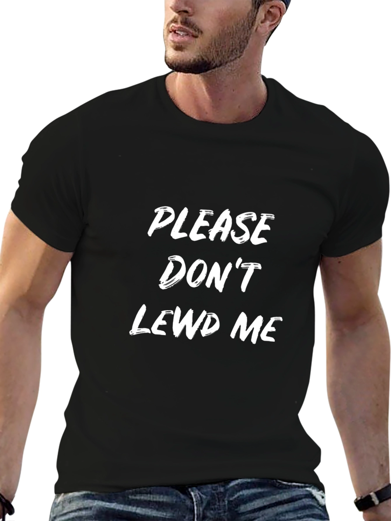 Please Dont Lewd Me T-Shirt - Unisex Black Tee