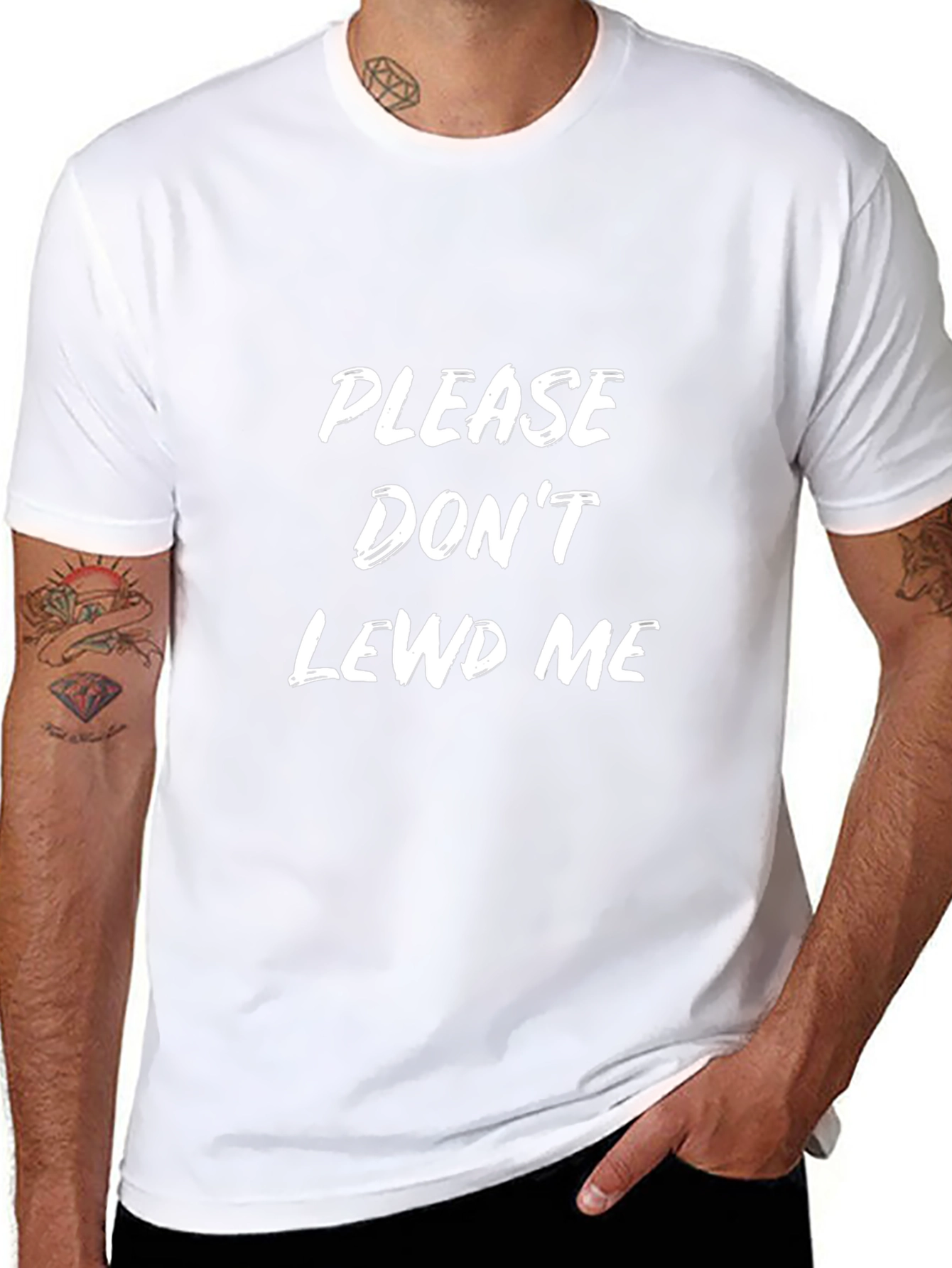 Please Dont Lewd Me T-Shirt - Unisex Black Tee