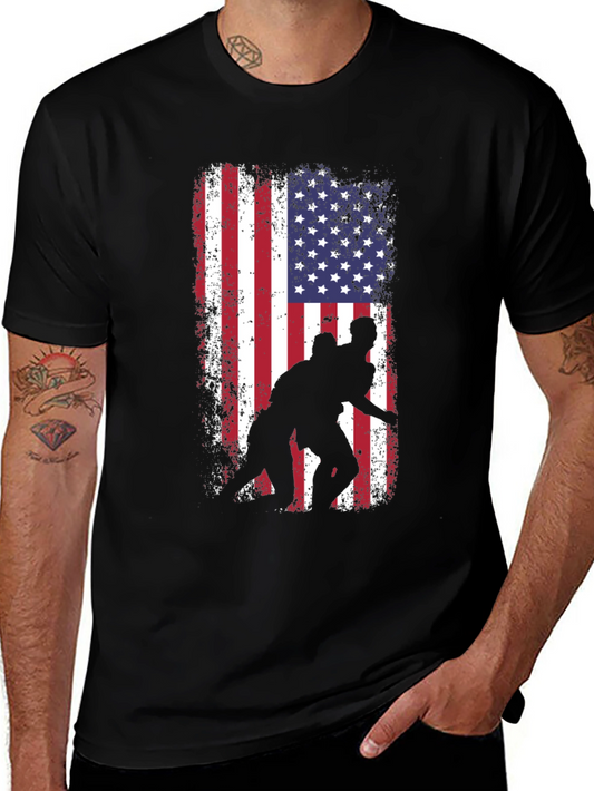 Wrestling USA Flag Graphic Tee