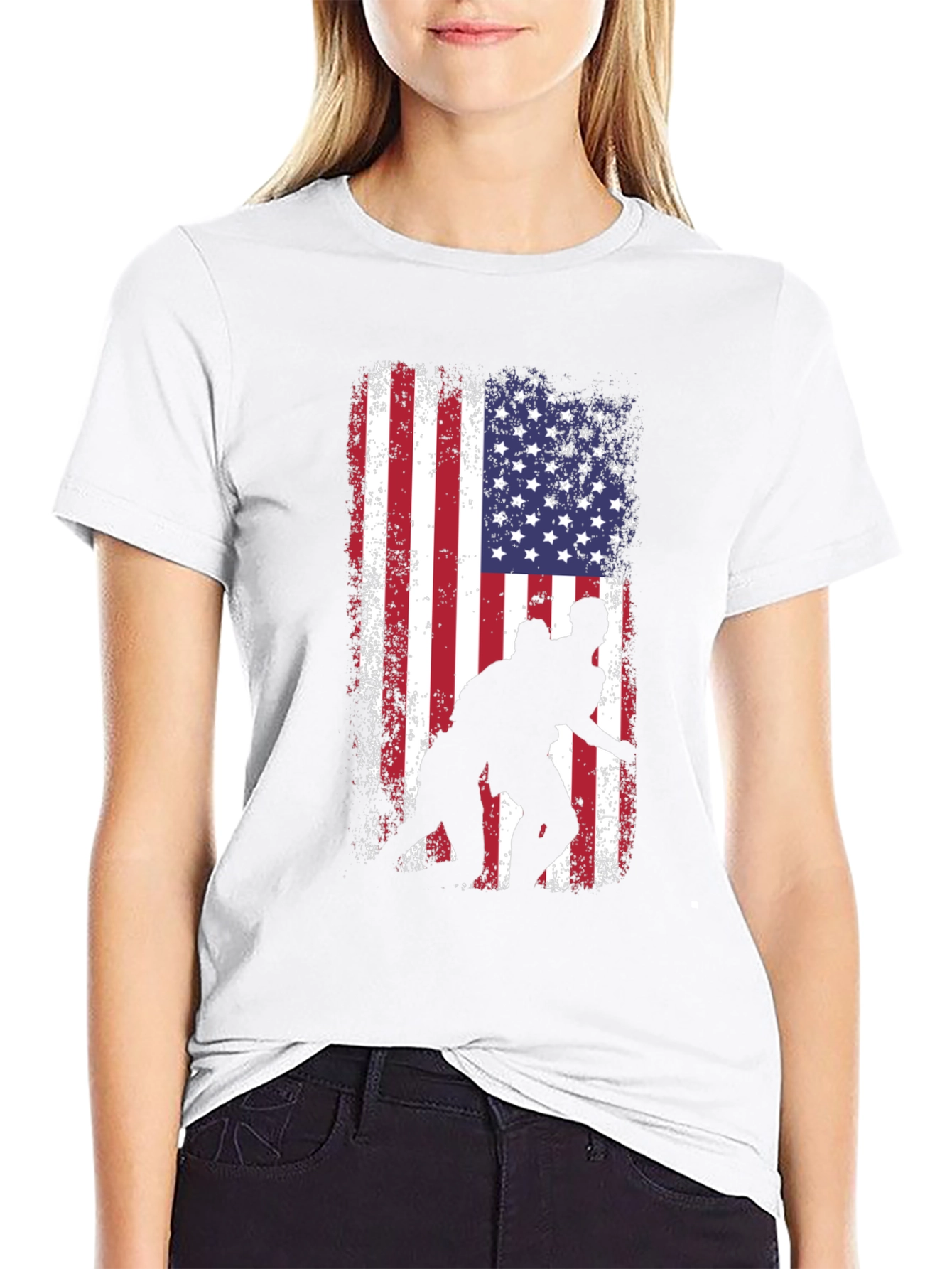 Wrestling USA Flag Graphic Tee