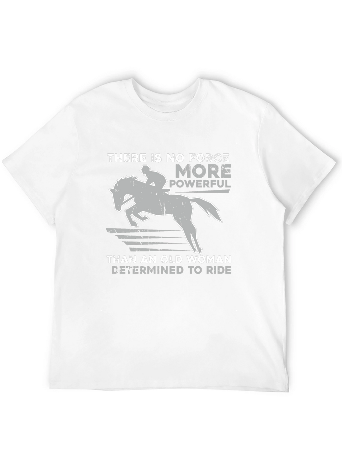Old Woman Determined To Ride Horse Graphic T-Shirt