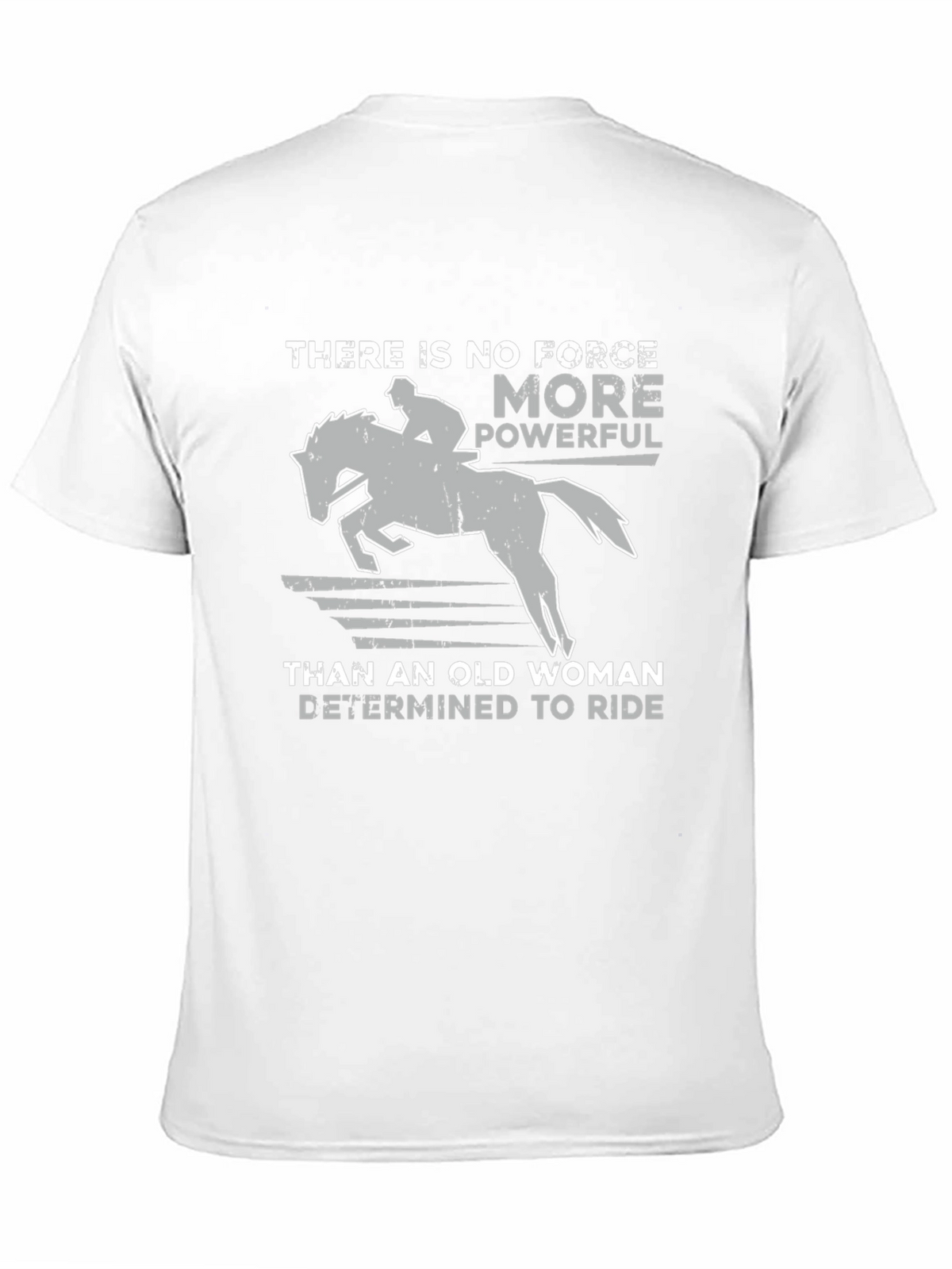 Old Woman Determined To Ride Horse Graphic T-Shirt