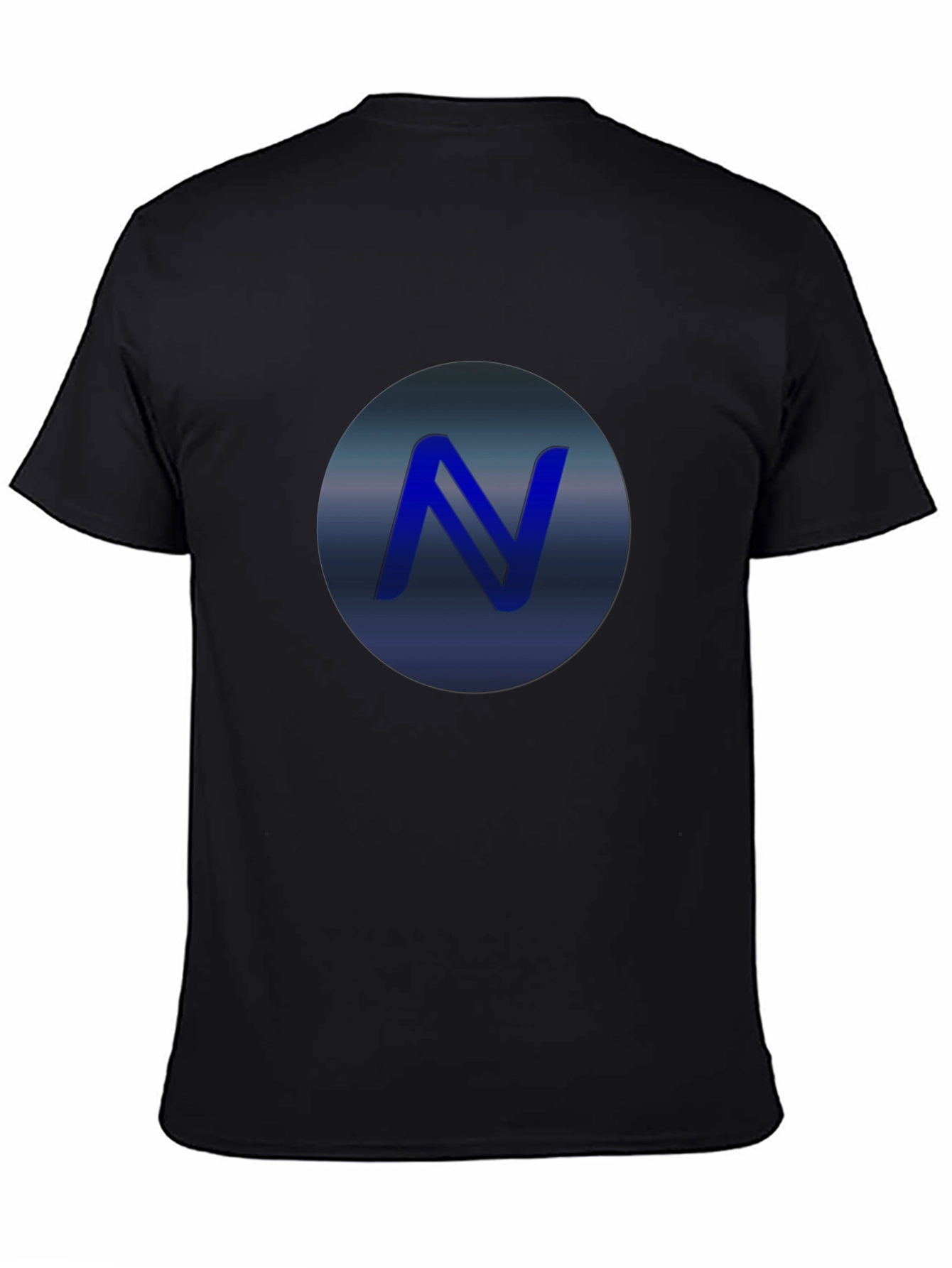 Stylish Black T-Shirt with Blue N Logo