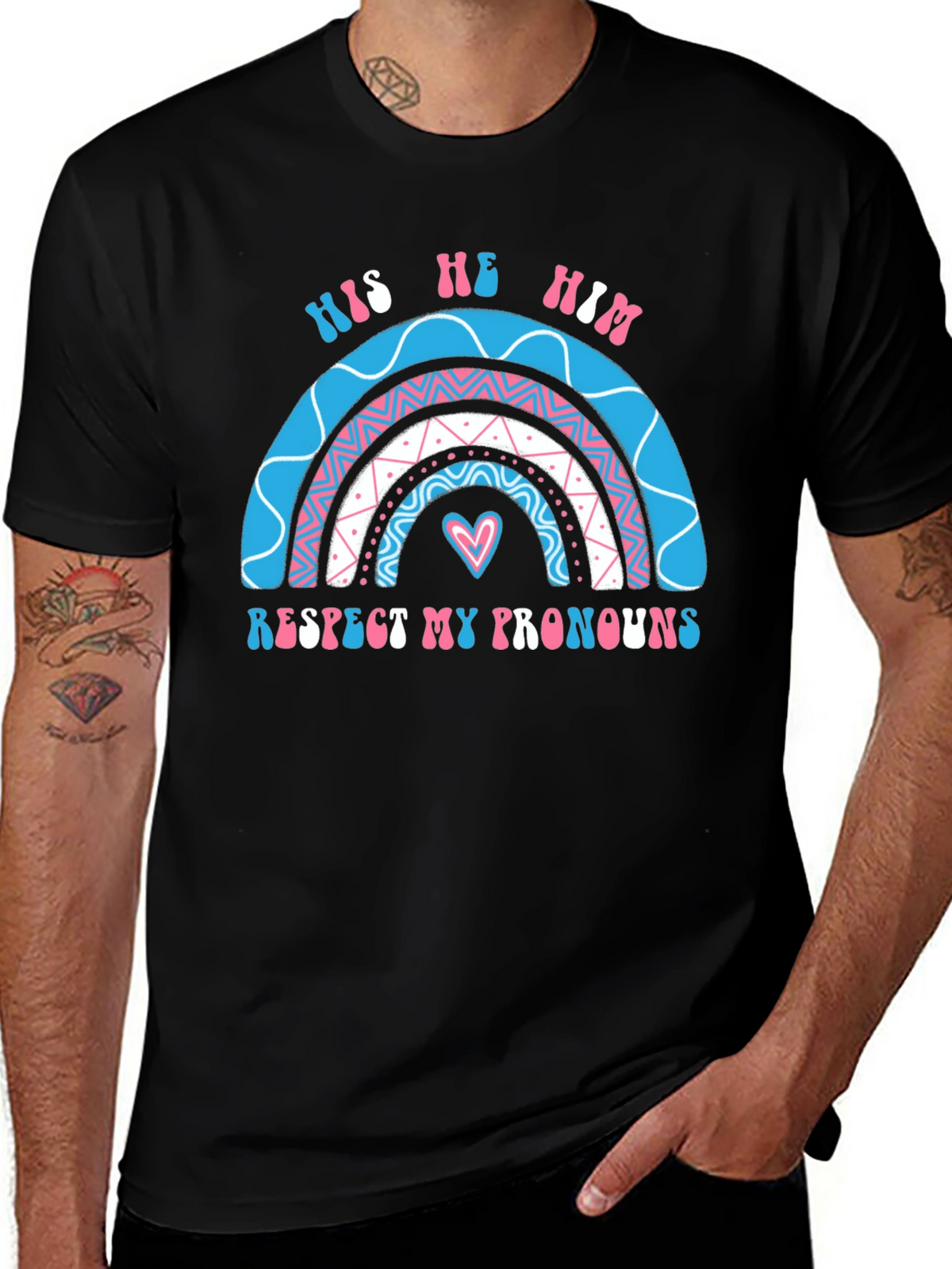 Respect My Pronouns T-Shirt - LGBTQ+ Pride