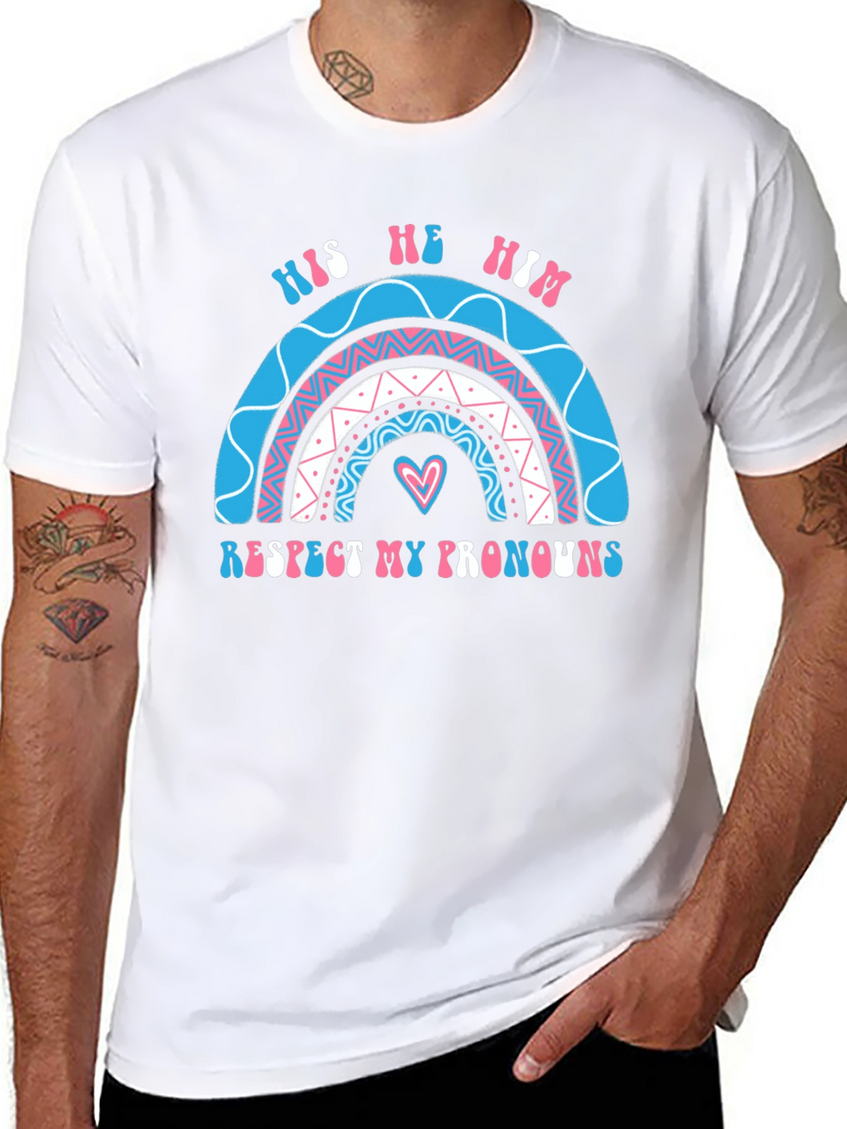 Respect My Pronouns T-Shirt - LGBTQ+ Pride