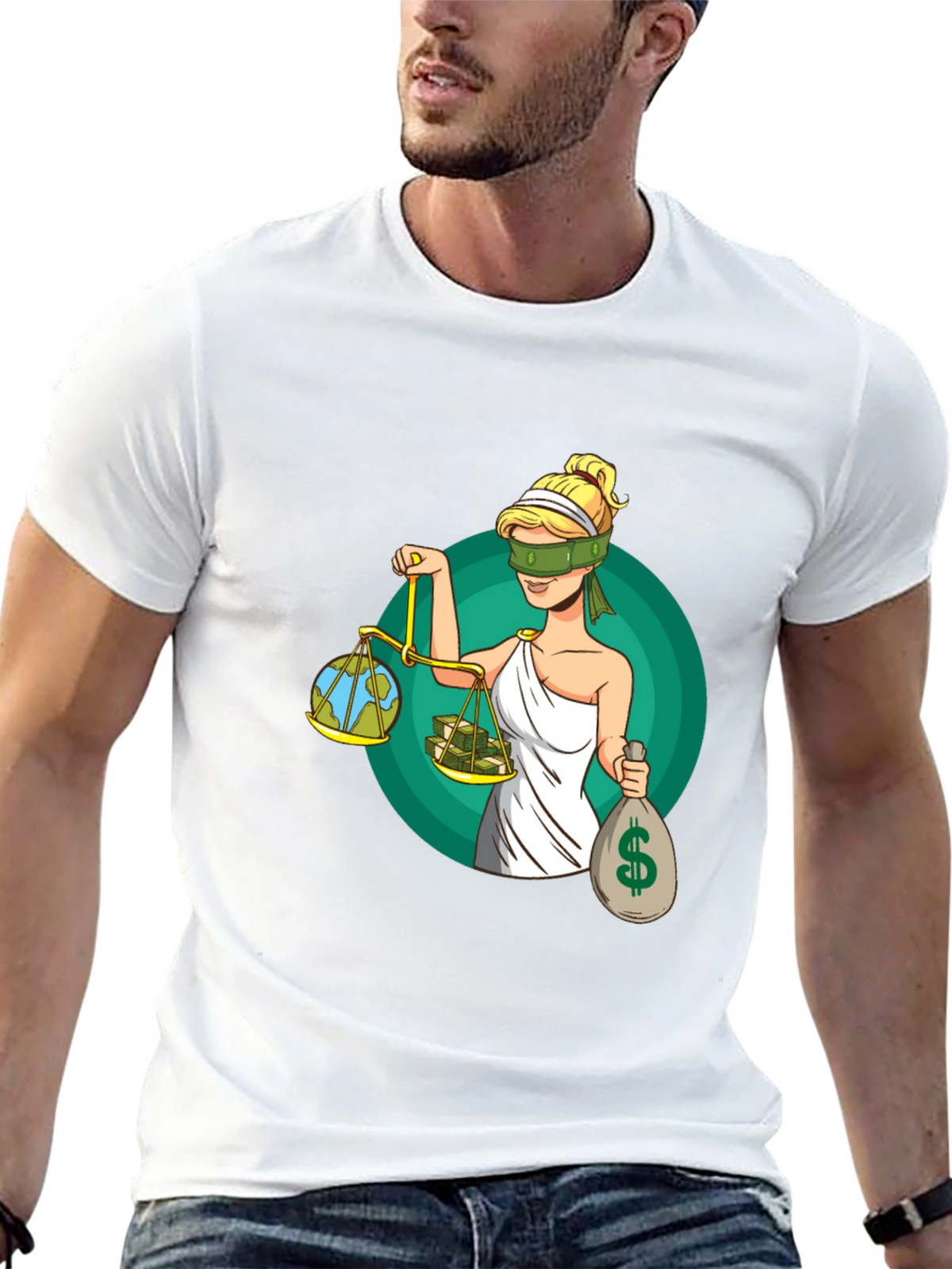 Justice T-Shirt - Balance of Earth and Money