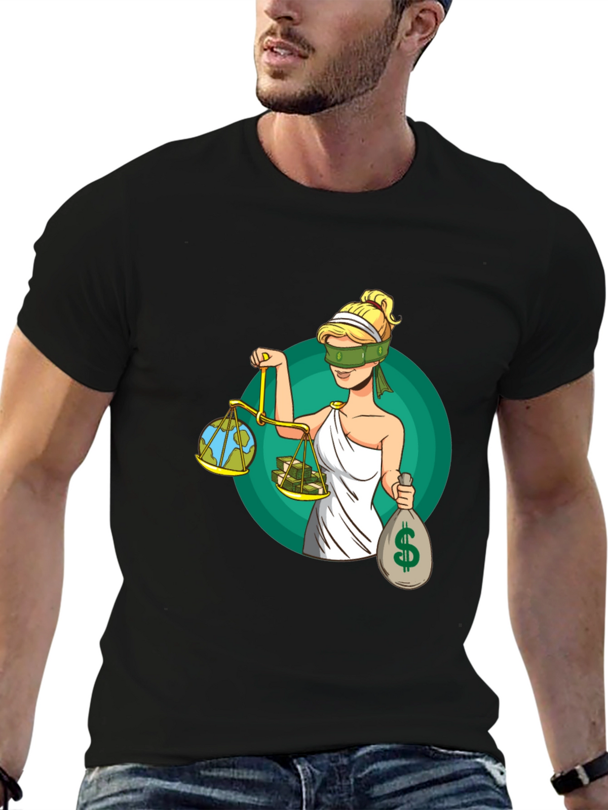 Justice T-Shirt - Balance of Earth and Money