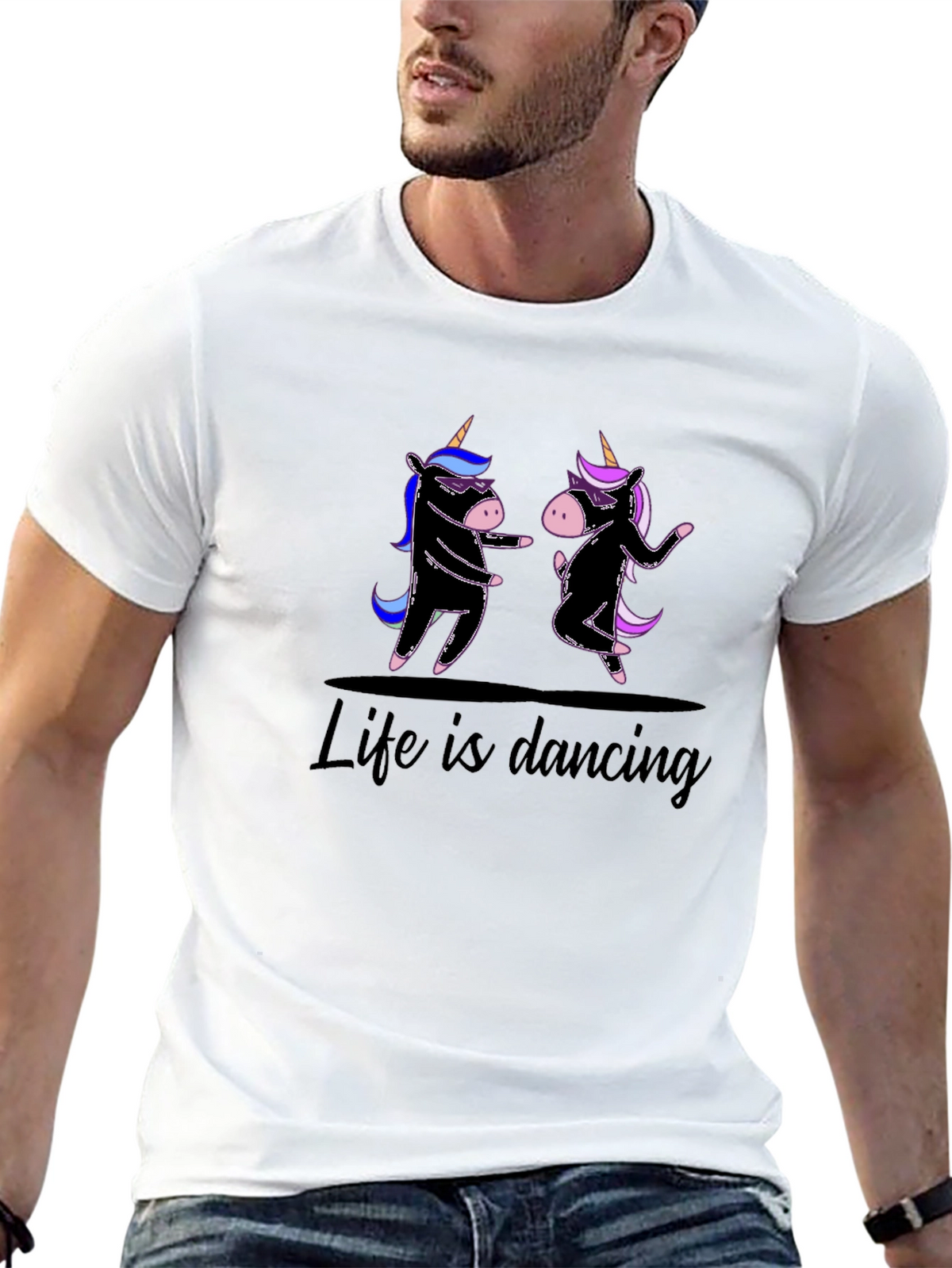 Life is Dancing Unicorn Graphic Tee