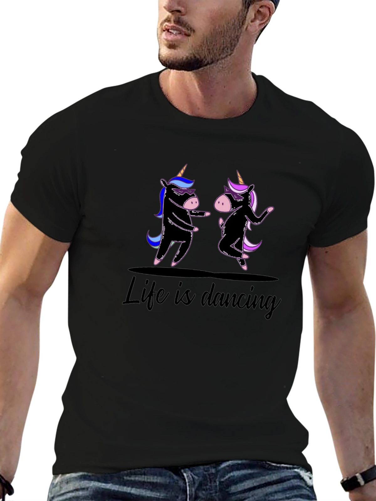Life is Dancing Unicorn Graphic Tee