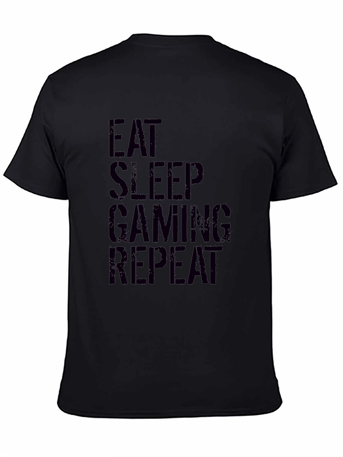 Eat Sleep Gaming Repeat Black T-Shirt