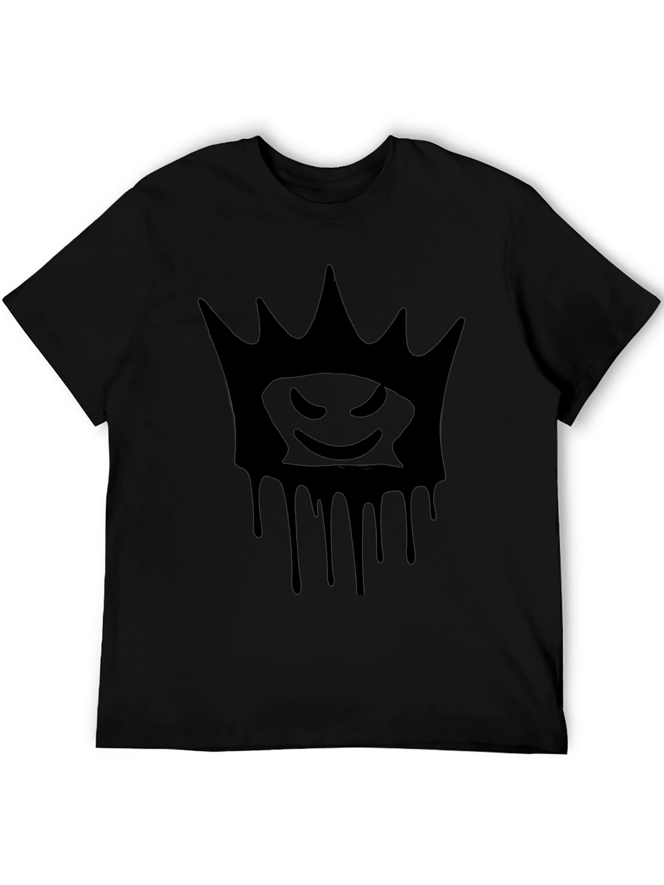 Crown Drip Graphic T-Shirt - Mens Black Tee