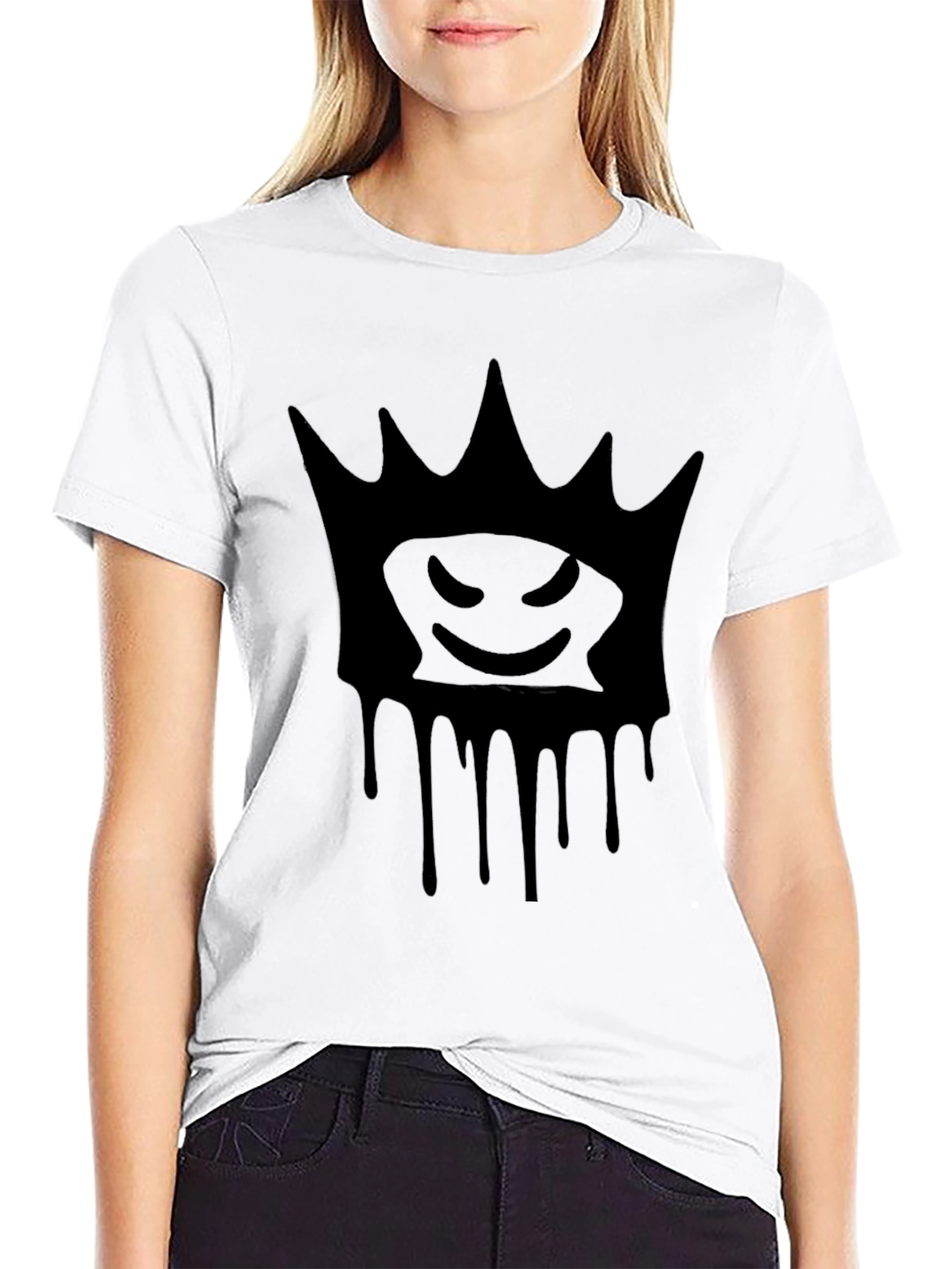 Crown Drip Graphic T-Shirt - Mens Black Tee
