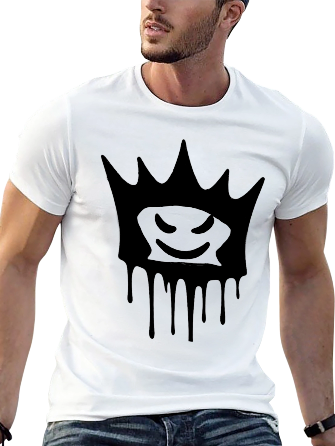 Crown Drip Graphic T-Shirt - Mens Black Tee