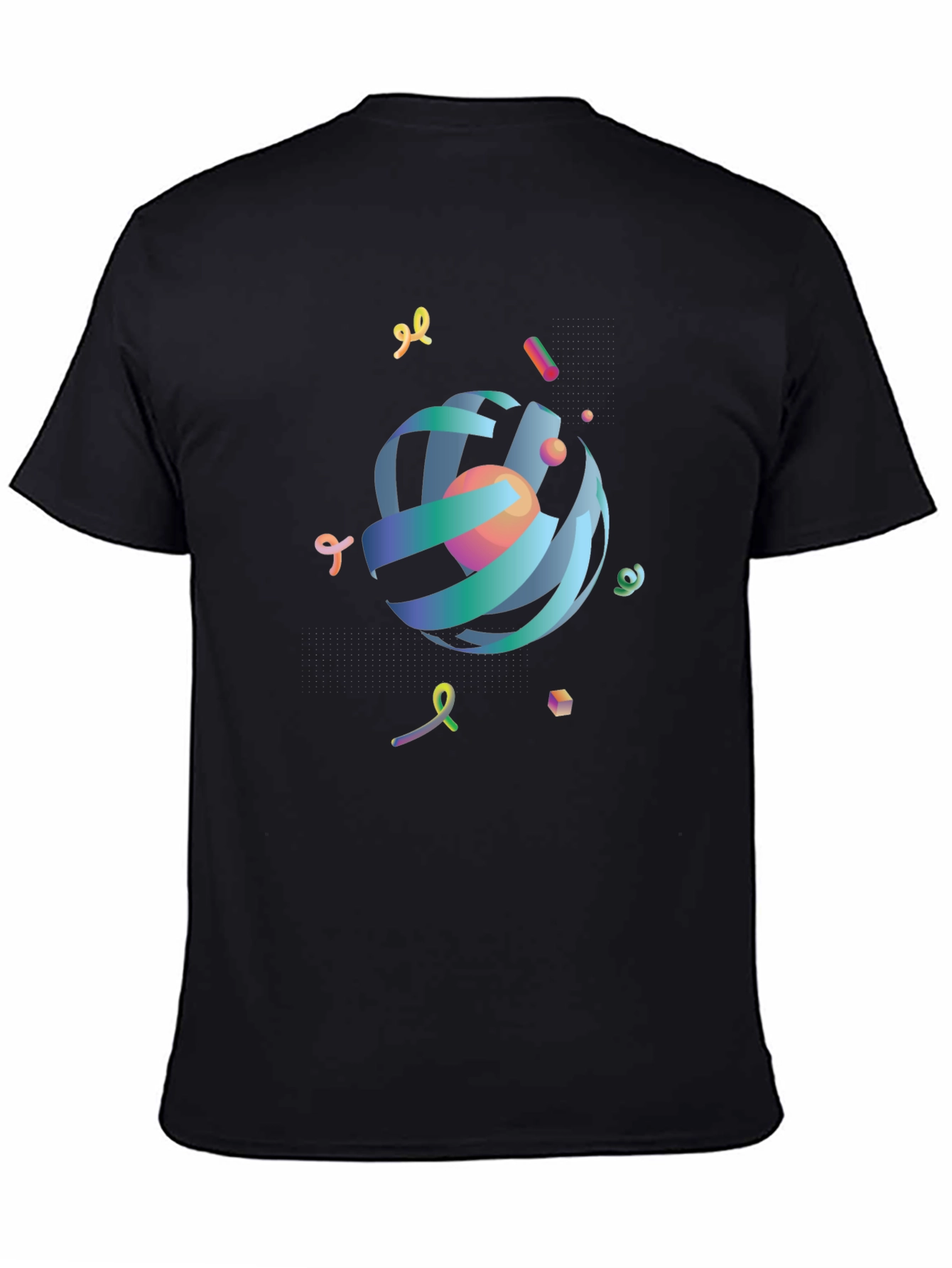 Abstract Graphic Print Crew Neck Tee