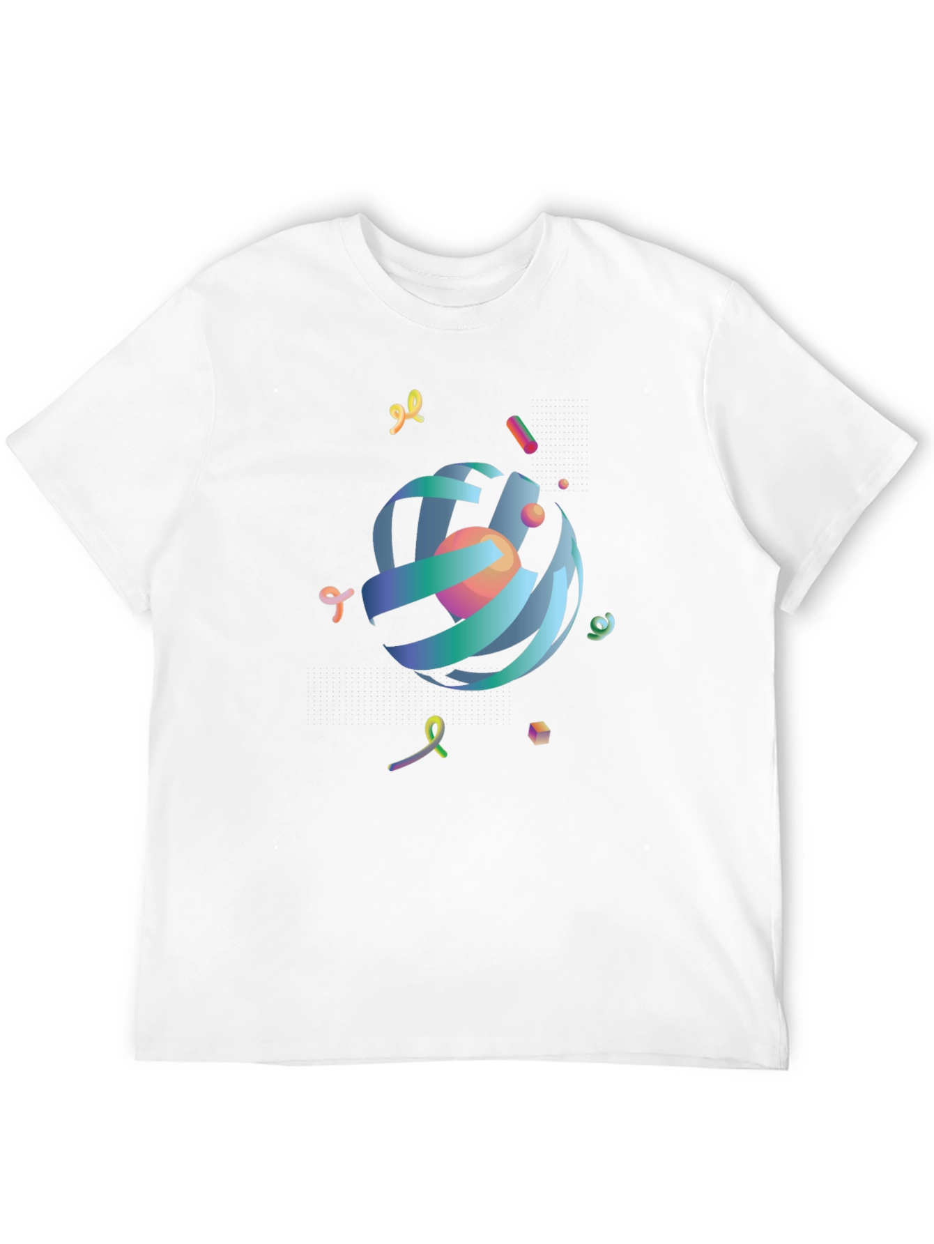 Abstract Graphic Print Crew Neck Tee